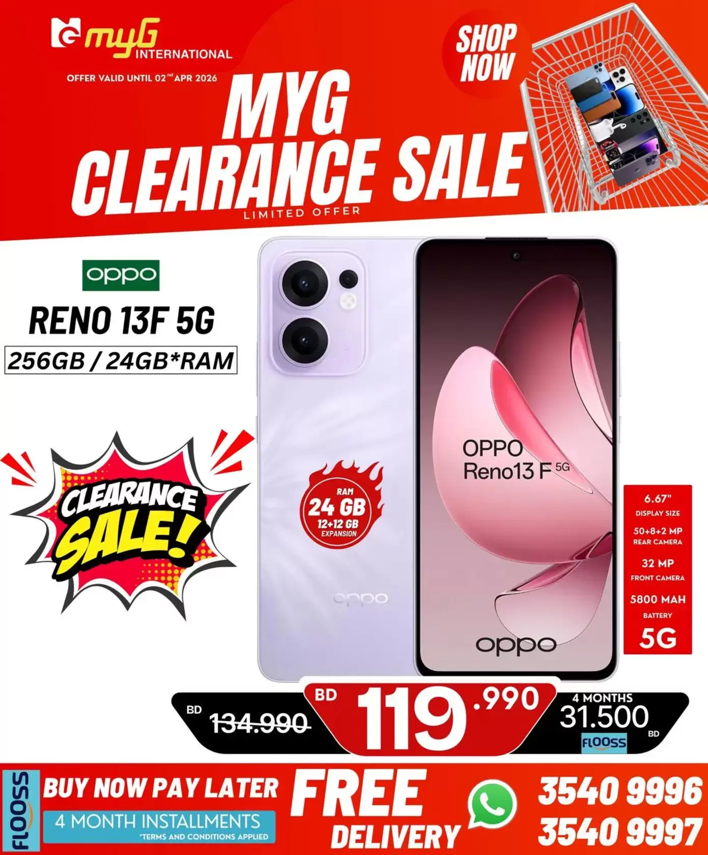 MYG International Bahrain offers from 27 March to 2 April 2026 Flash Sale