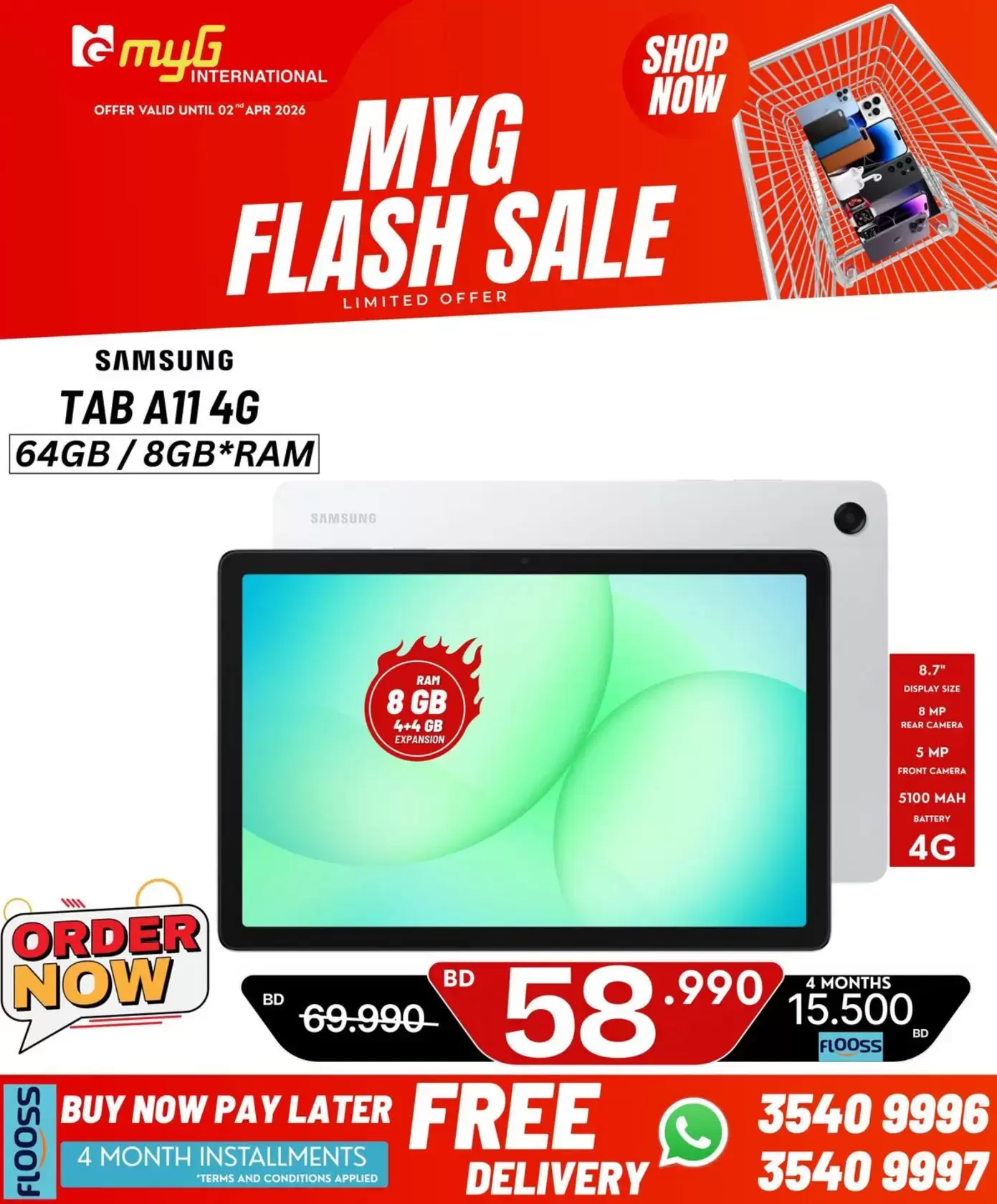 MYG International Bahrain offers from 27 March to 2 April 2026 Flash Sale