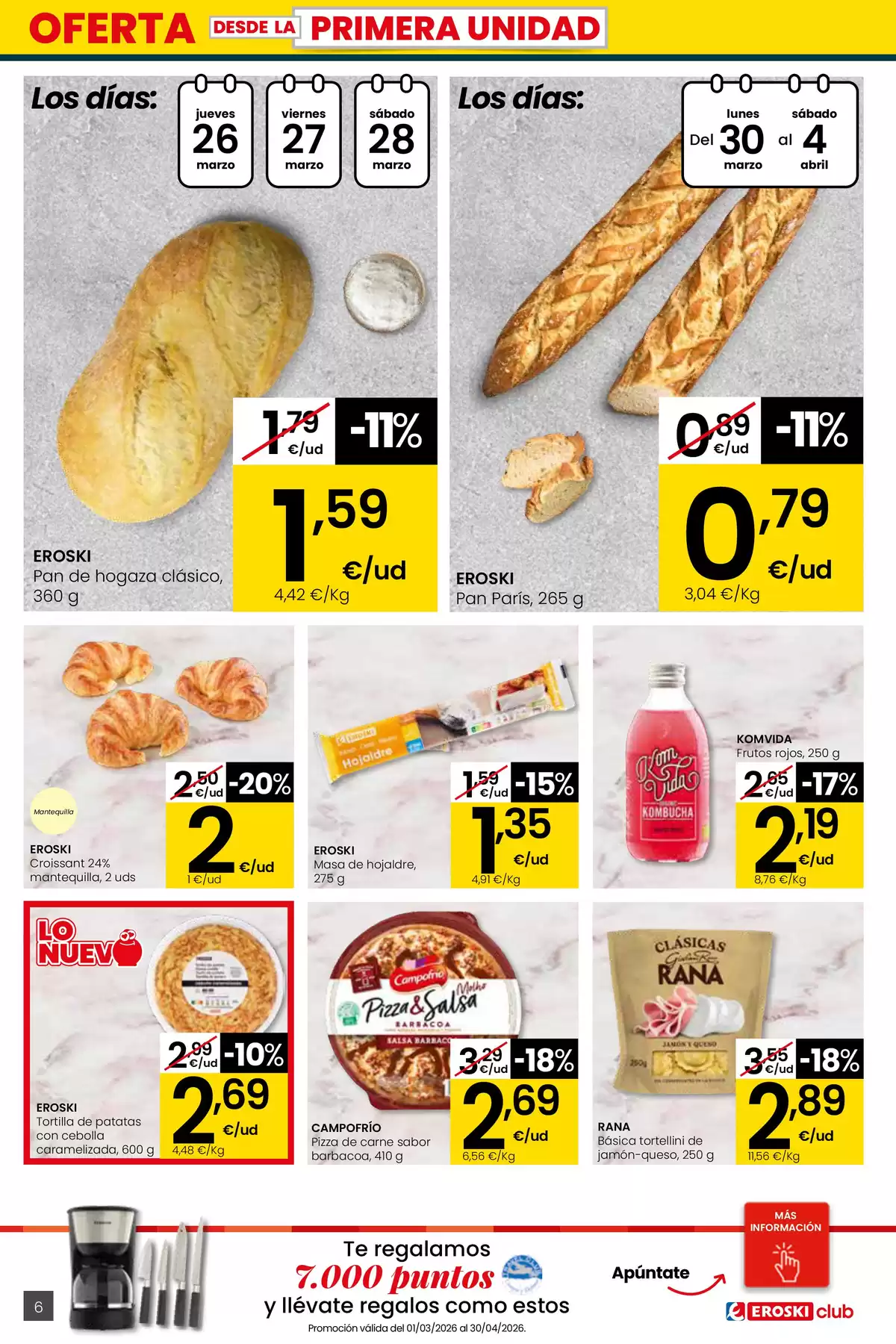 Ofertas de Eroski España de 26 marzo a 15 abril 2026 ¿Quieres ahorrar conmigo?