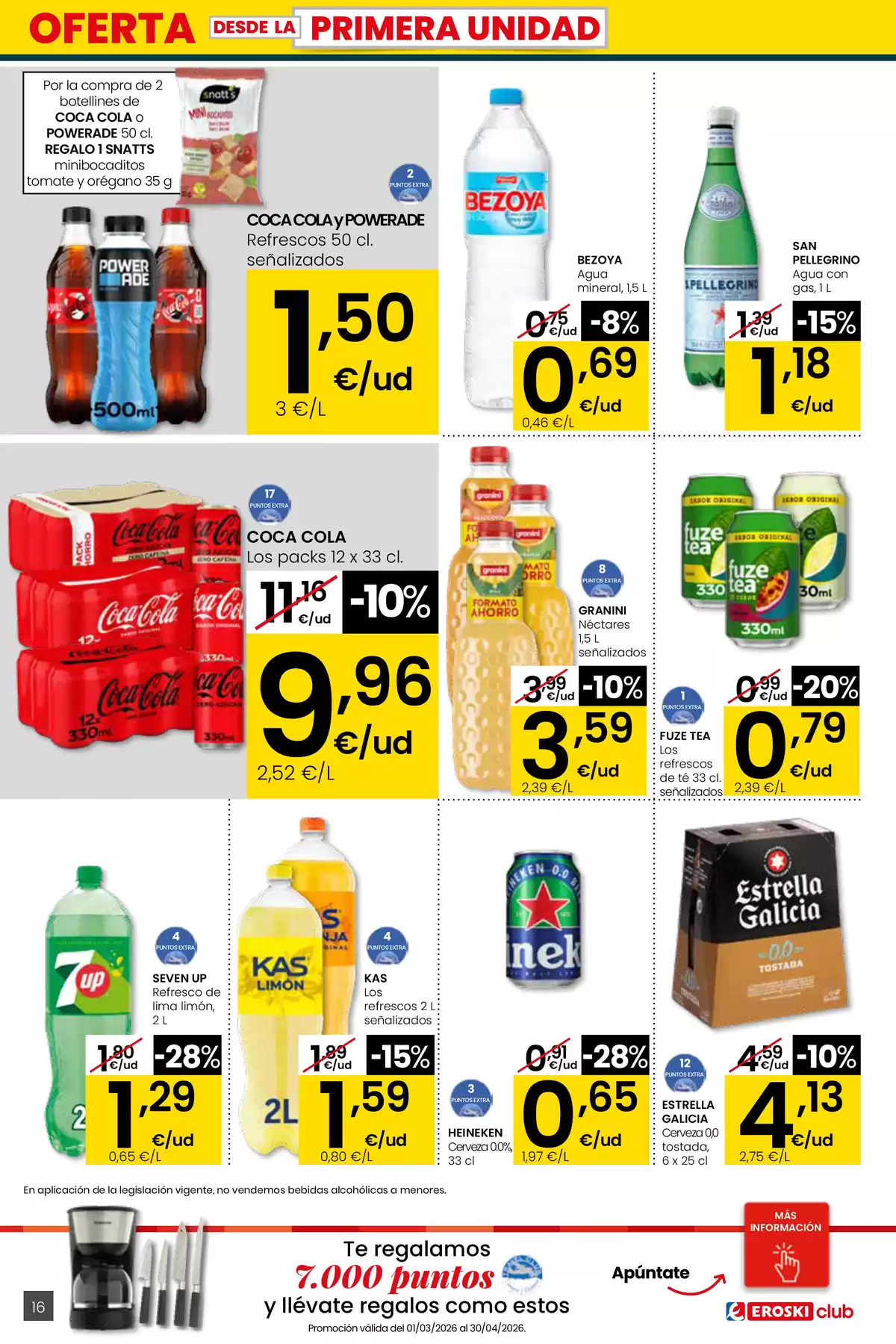Ofertas de Eroski España de 26 marzo a 15 abril 2026 ¿Quieres ahorrar conmigo?