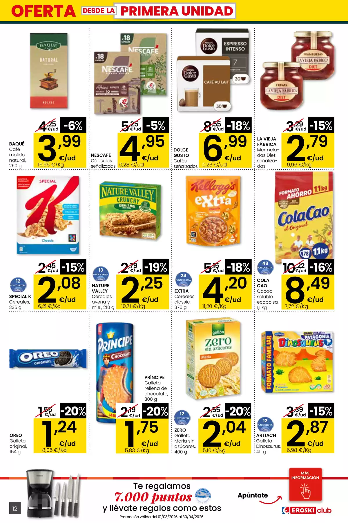 Ofertas de Eroski España de 26 marzo a 15 abril 2026 ¿Quieres ahorrar conmigo?