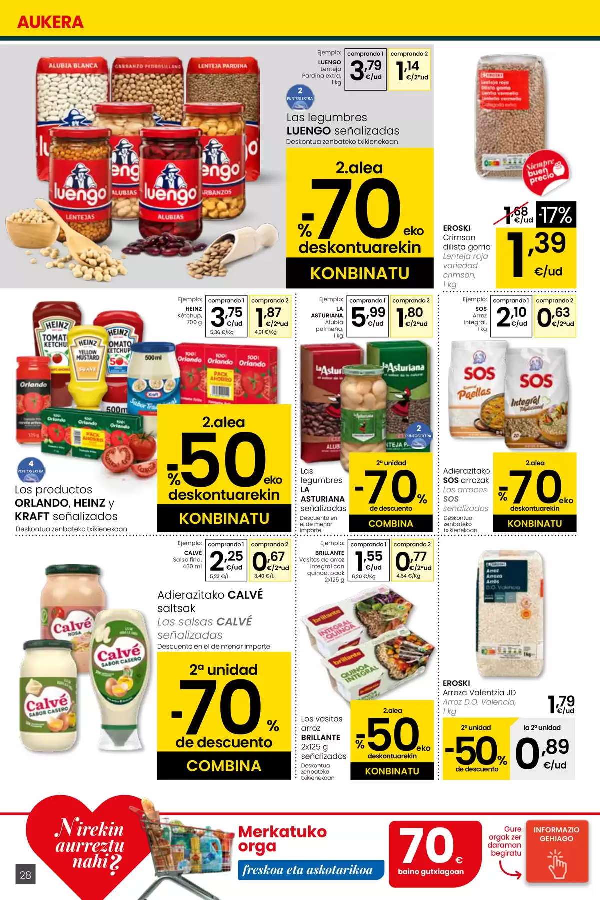 Ofertas de Eroski España de 26 marzo a 15 abril 2026 ¿Quieres ahorrar conmigo?