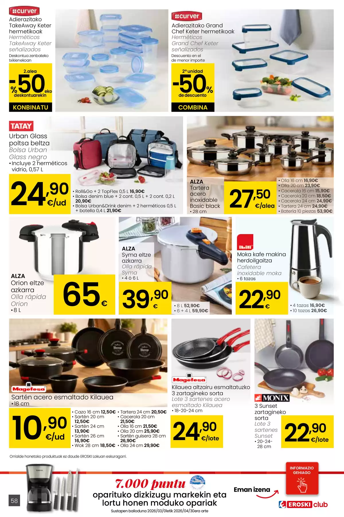 Ofertas de Eroski España de 26 marzo a 15 abril 2026 ¿Quieres ahorrar conmigo?