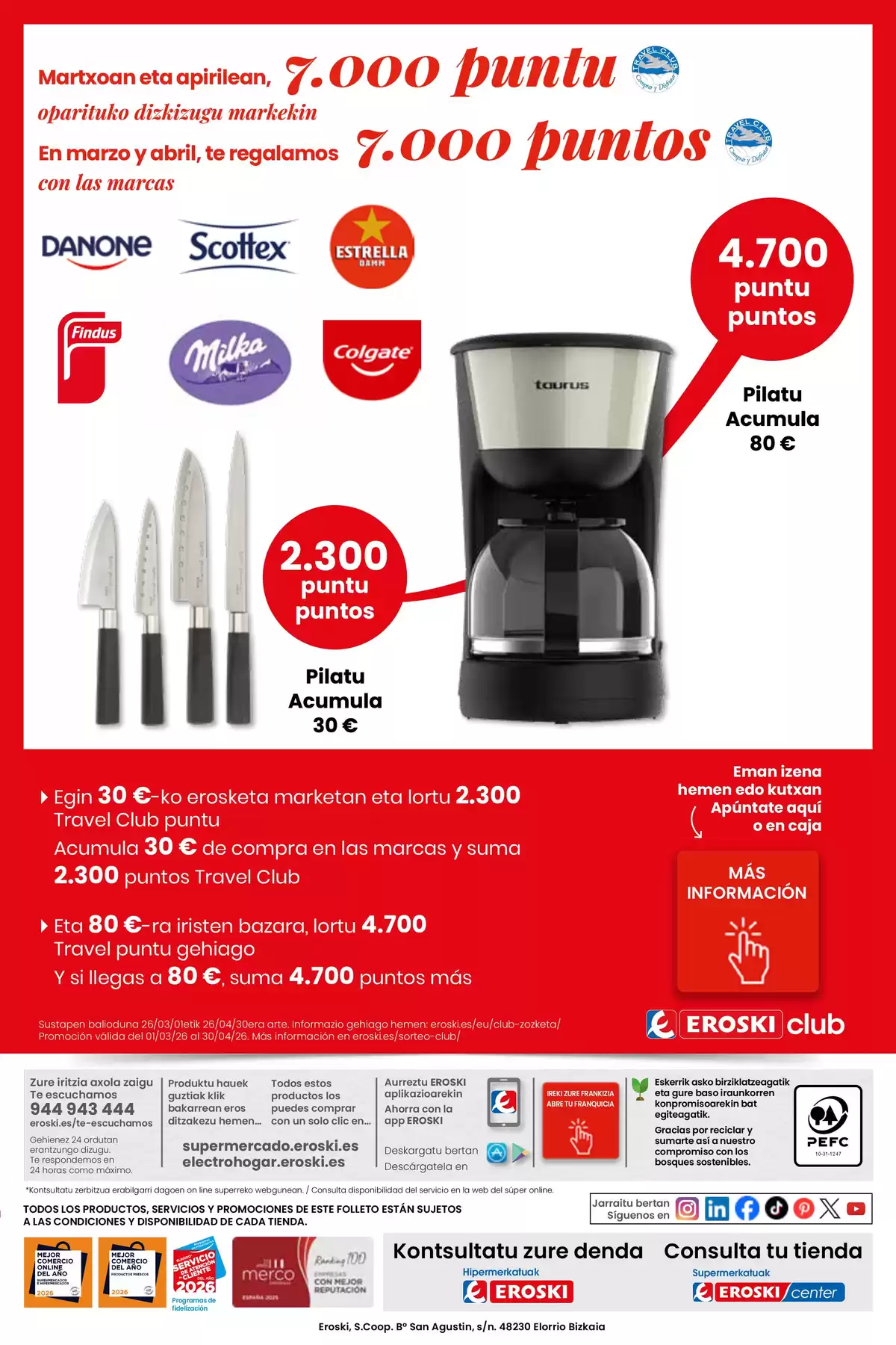 Ofertas de Eroski España de 26 marzo a 15 abril 2026 ¿Quieres ahorrar conmigo?