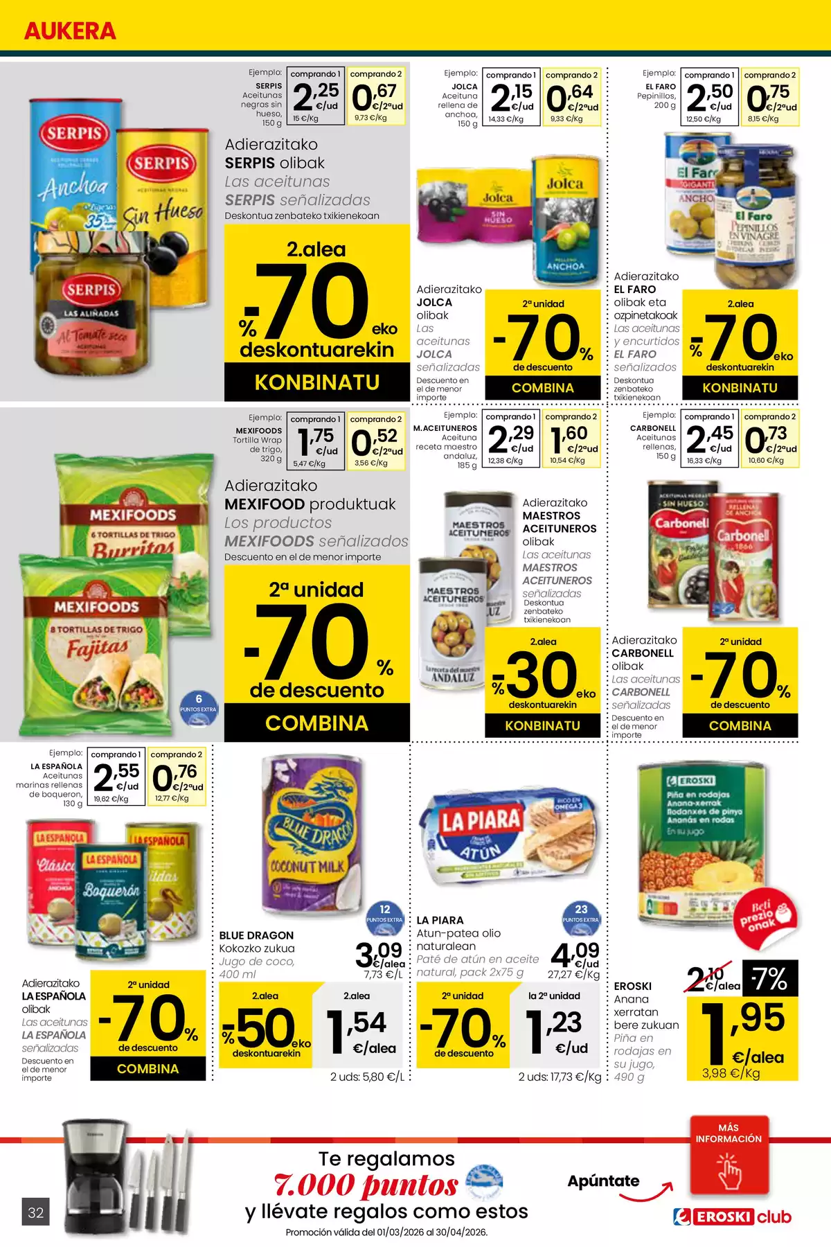 Ofertas de Eroski España de 26 marzo a 15 abril 2026 ¿Quieres ahorrar conmigo?