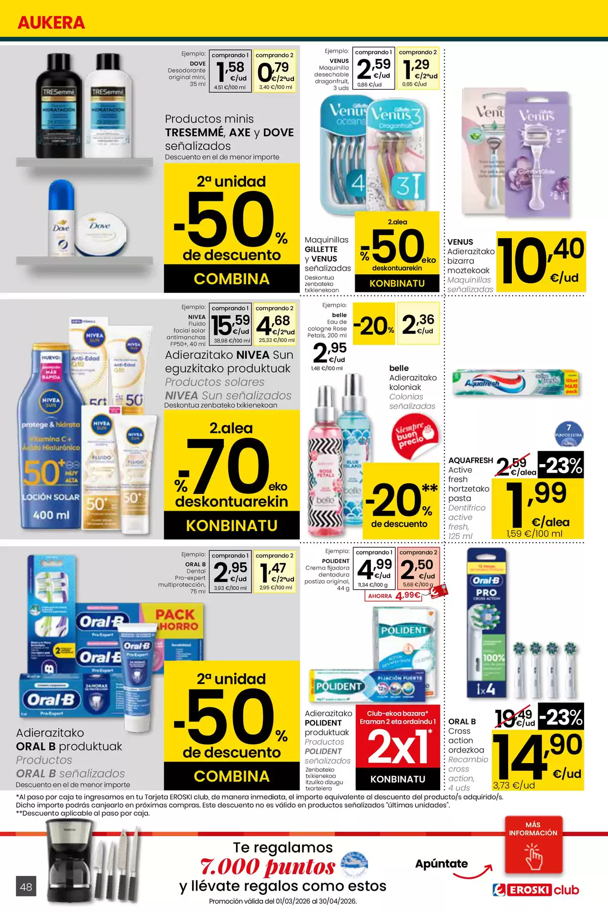 Ofertas de Eroski España de 26 marzo a 15 abril 2026 ¿Quieres ahorrar conmigo?