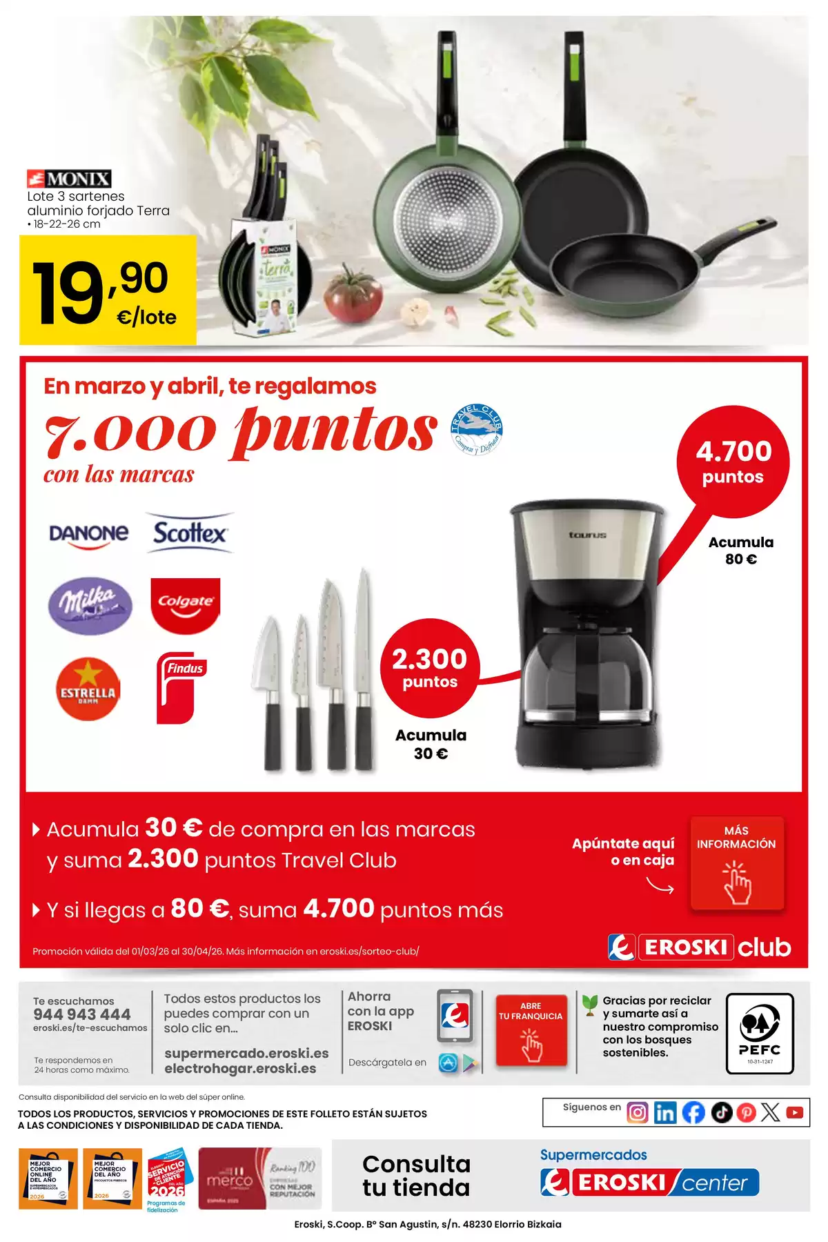 Ofertas de Eroski España de 26 marzo a 15 abril 2026 Ofertas de Erosky Center