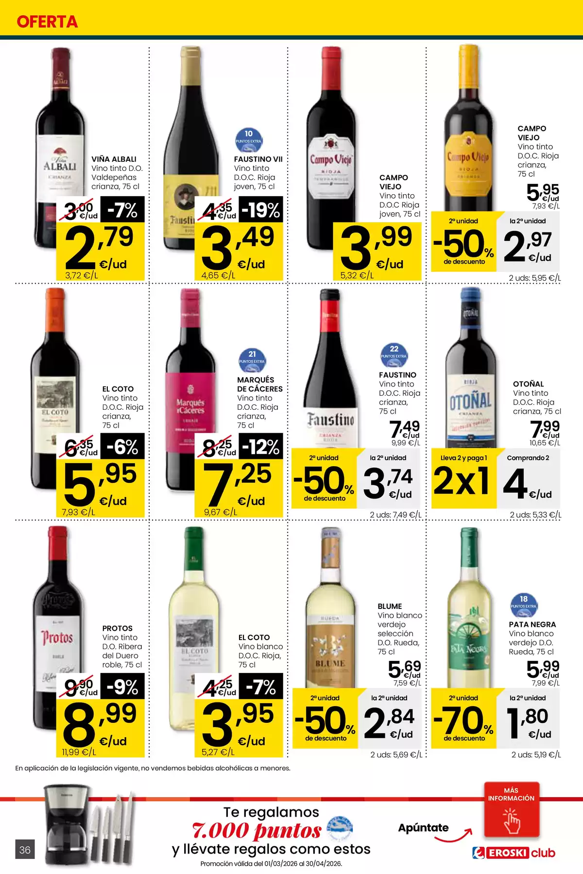 Ofertas de Eroski España de 26 marzo a 15 abril 2026 Ofertas de Erosky Center