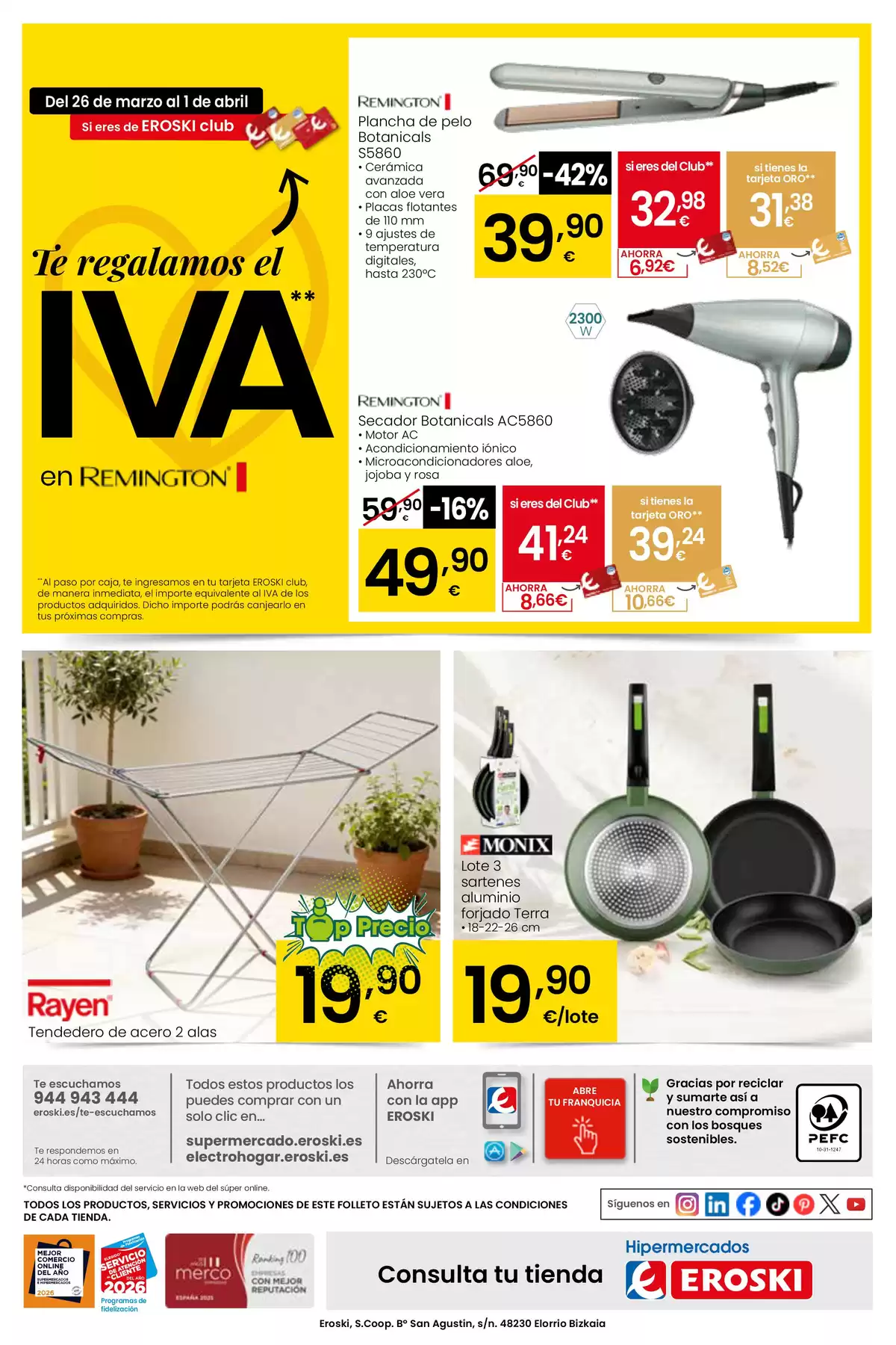 Ofertas de Eroski Hipermercados España de 26 marzo a 15 abril 2026 Mejores ofertas - ¿Quieres ahorrar conmigo??