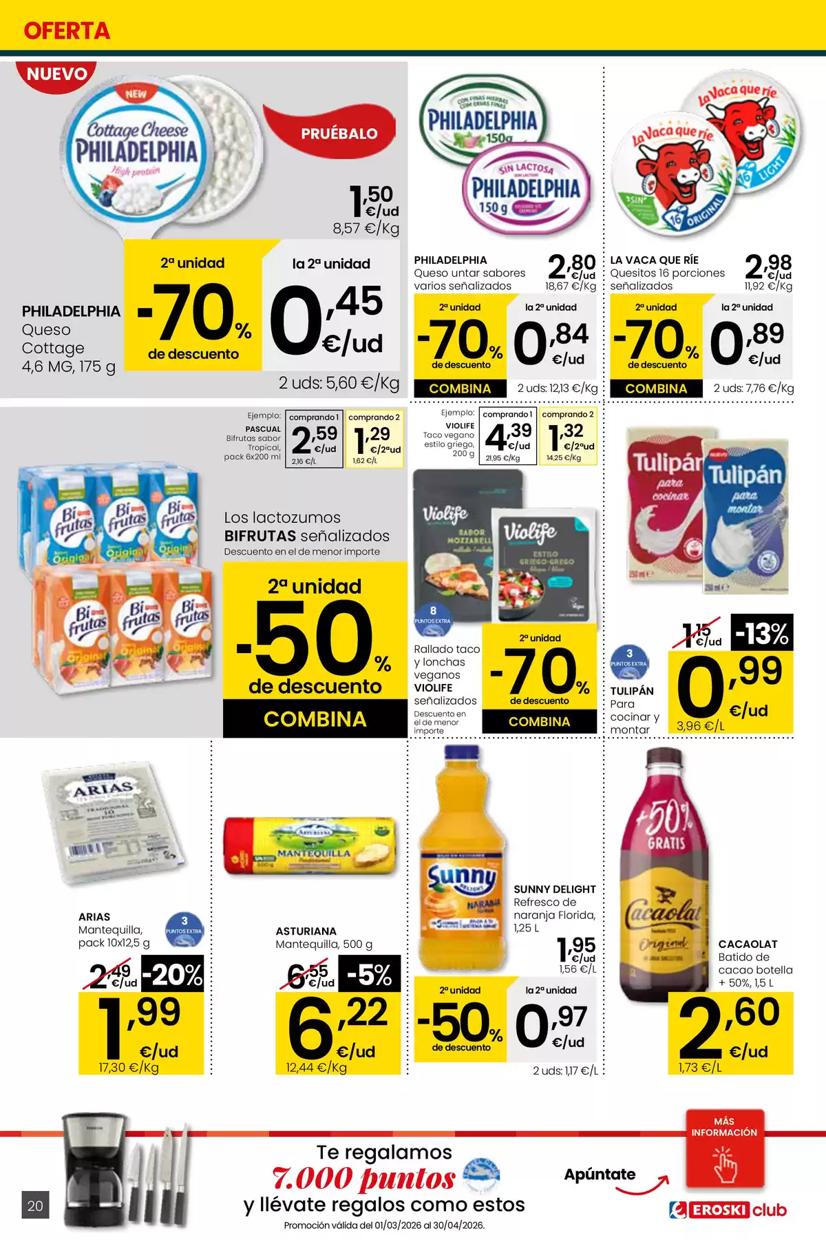 Ofertas de Eroski center España de 26 marzo a 15 abril 2026 ¿Quieres ahorrar conmigo?