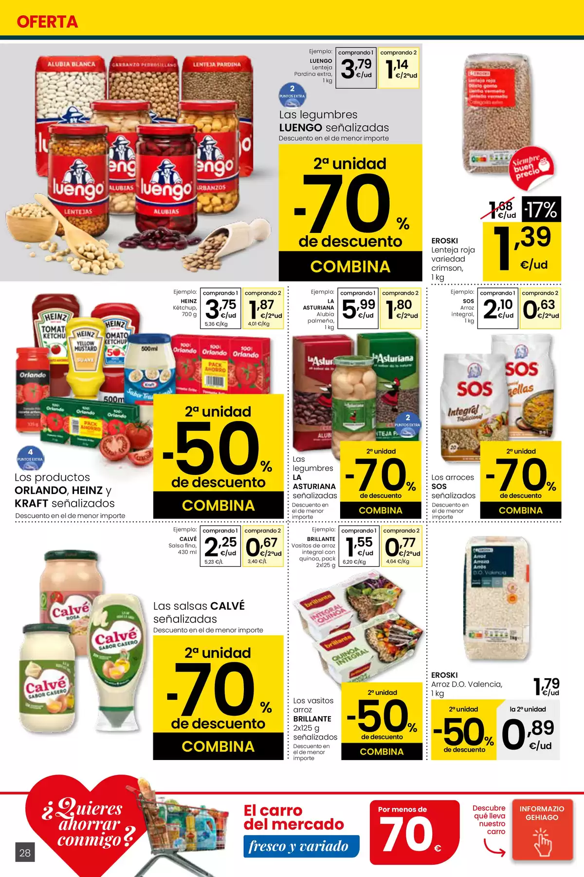 Ofertas de Eroski center España de 26 marzo a 15 abril 2026 ¿Quieres ahorrar conmigo?