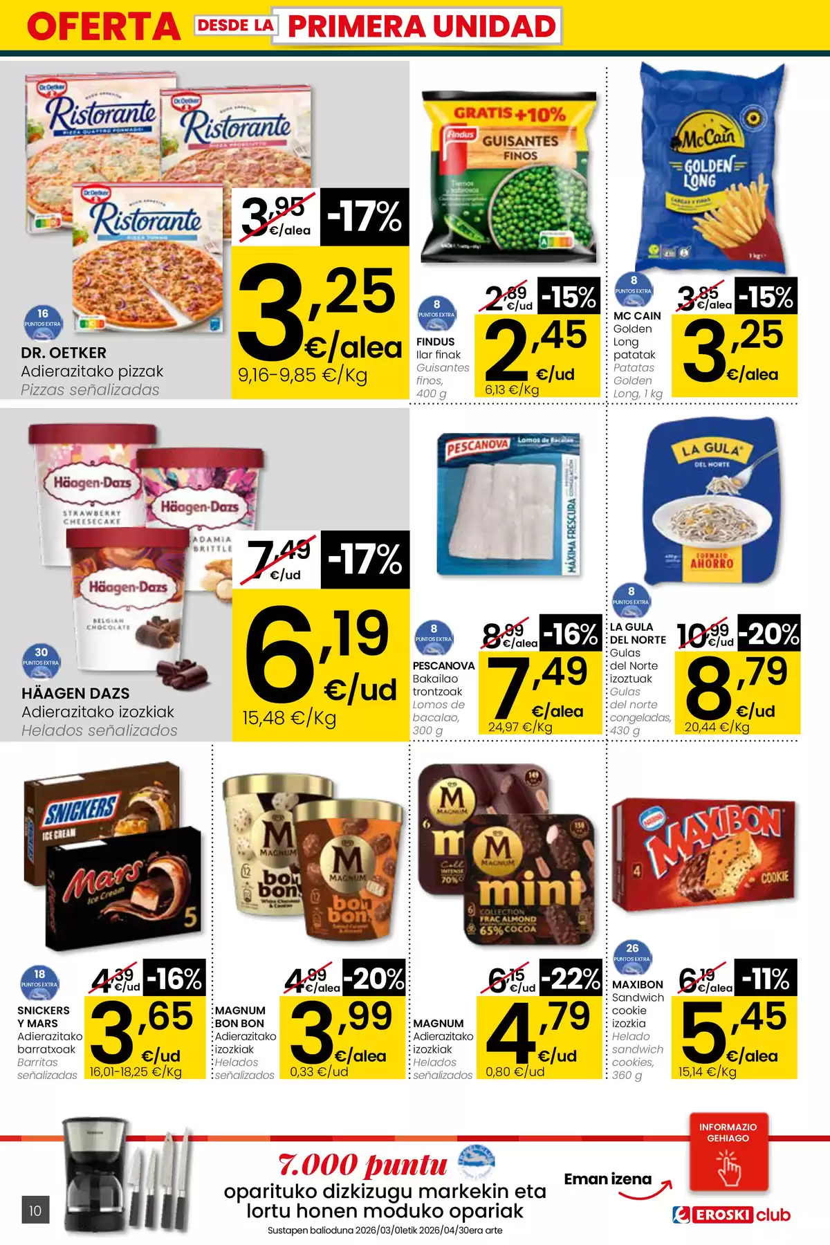Ofertas de Eroski supermercado España de 26 marzo a 15 abril 2026 ¿Quieres ahorrar conmigo?