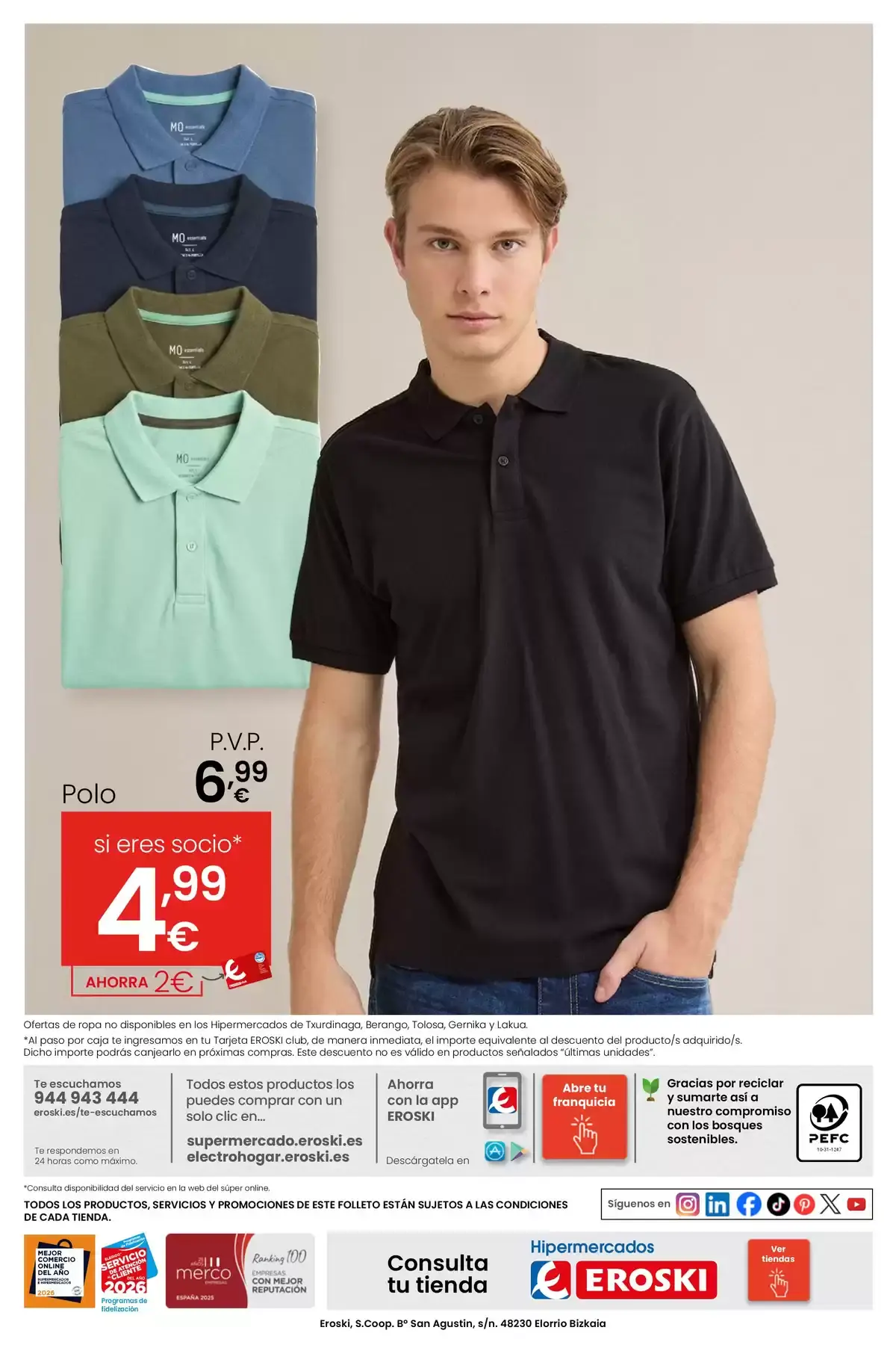 Ofertas de Eroski Hipermercados España de 26 marzo a 29 abril 2026 Moda Primavera