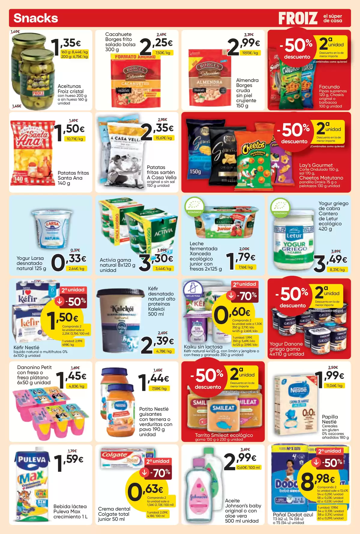 Ofertas de Froiz España de 25 marzo a 8 abril 2026 Folleto de descuentos