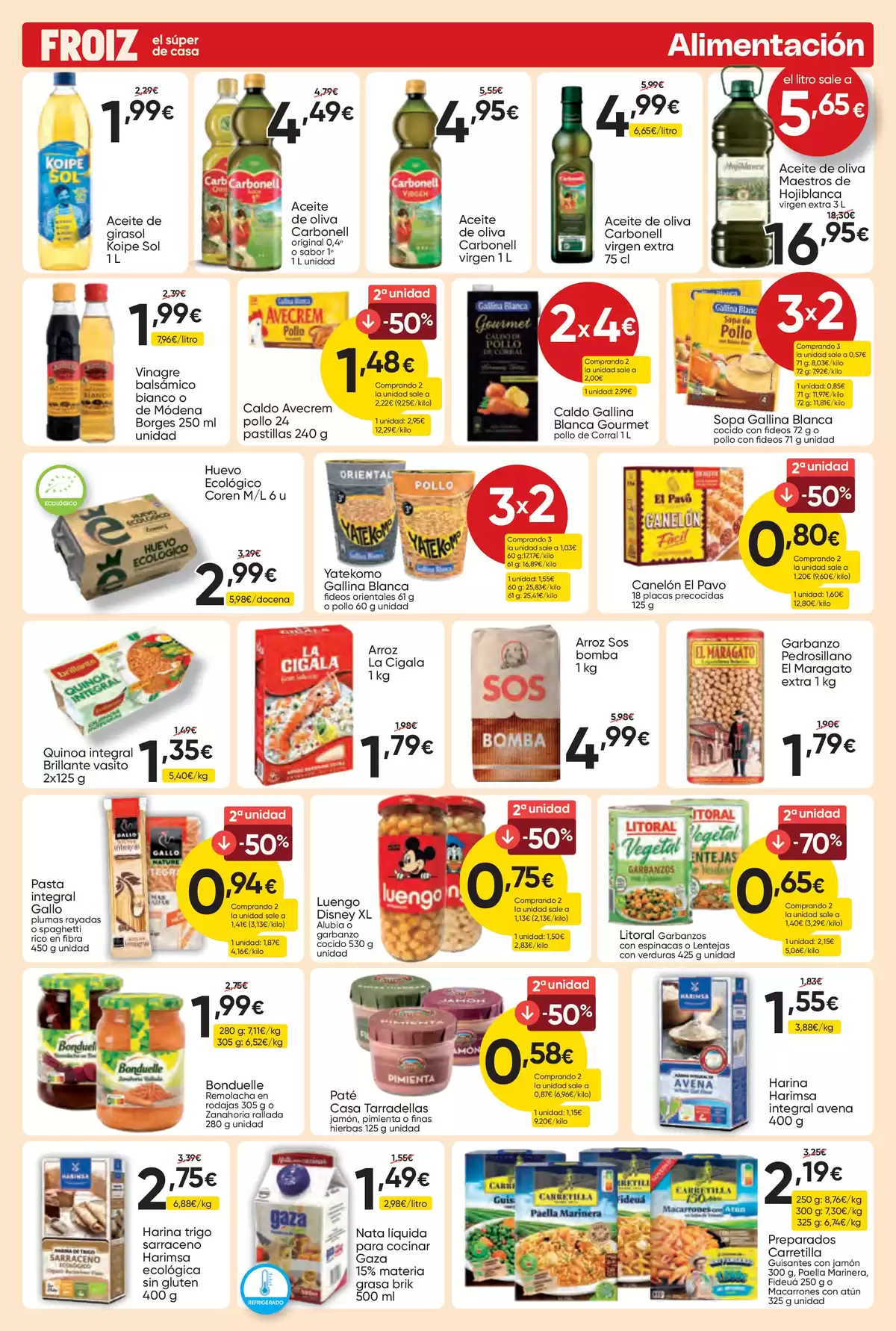 Ofertas de Froiz España de 25 marzo a 8 abril 2026 Folleto de descuentos