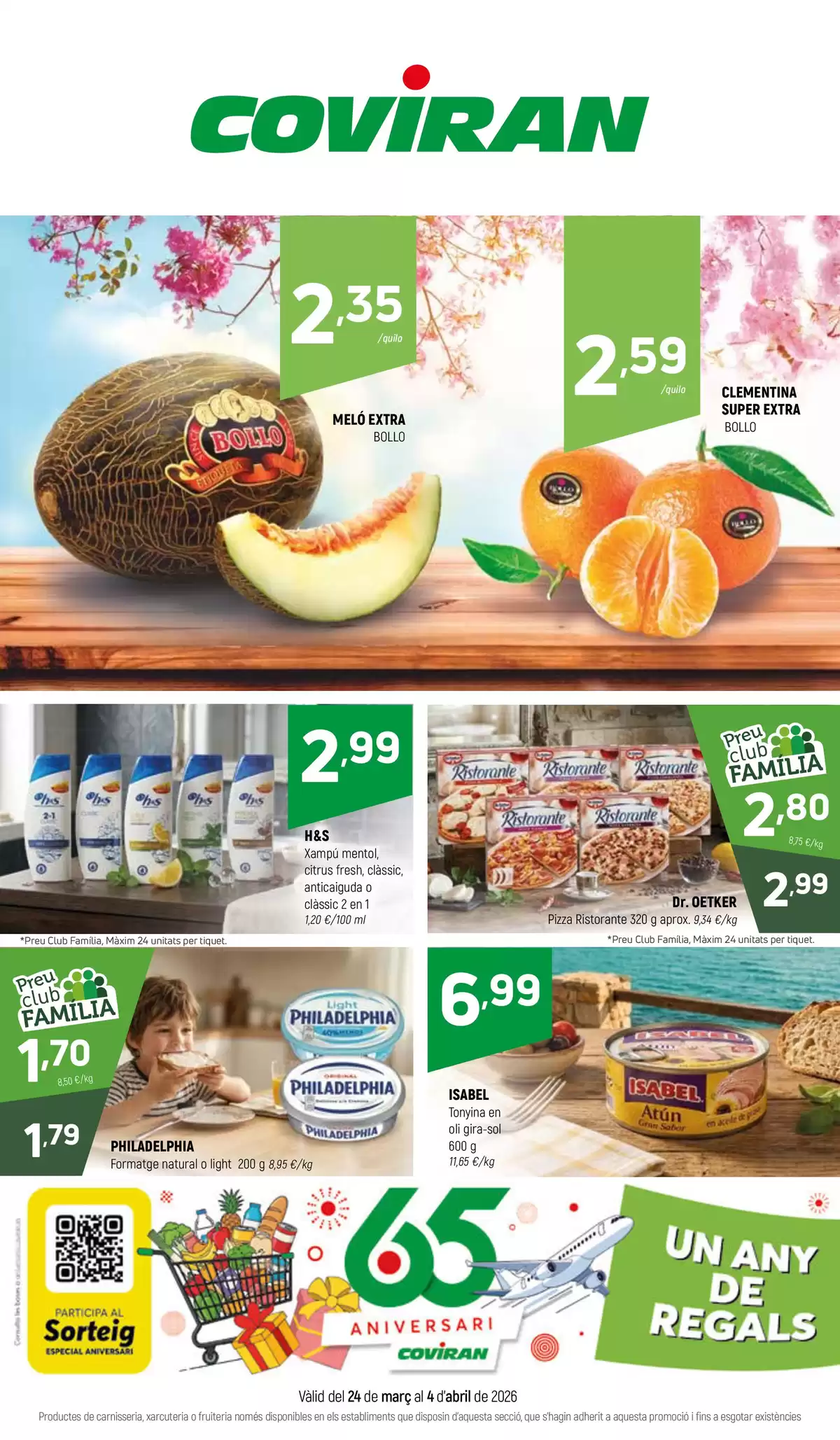 Coviran Spain offers from 24 March to 4 April 2026 65th Anniversary Coviran