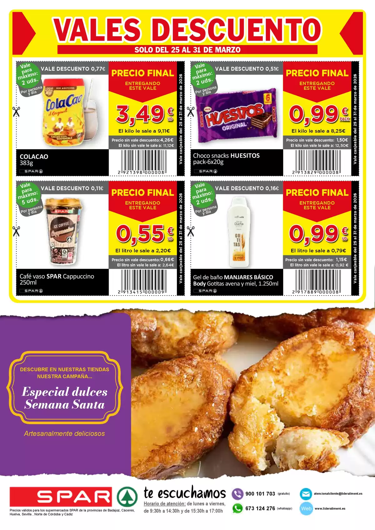 Offres SPAR Espagne de 25 à 31 mars 2026 Blaster de prix