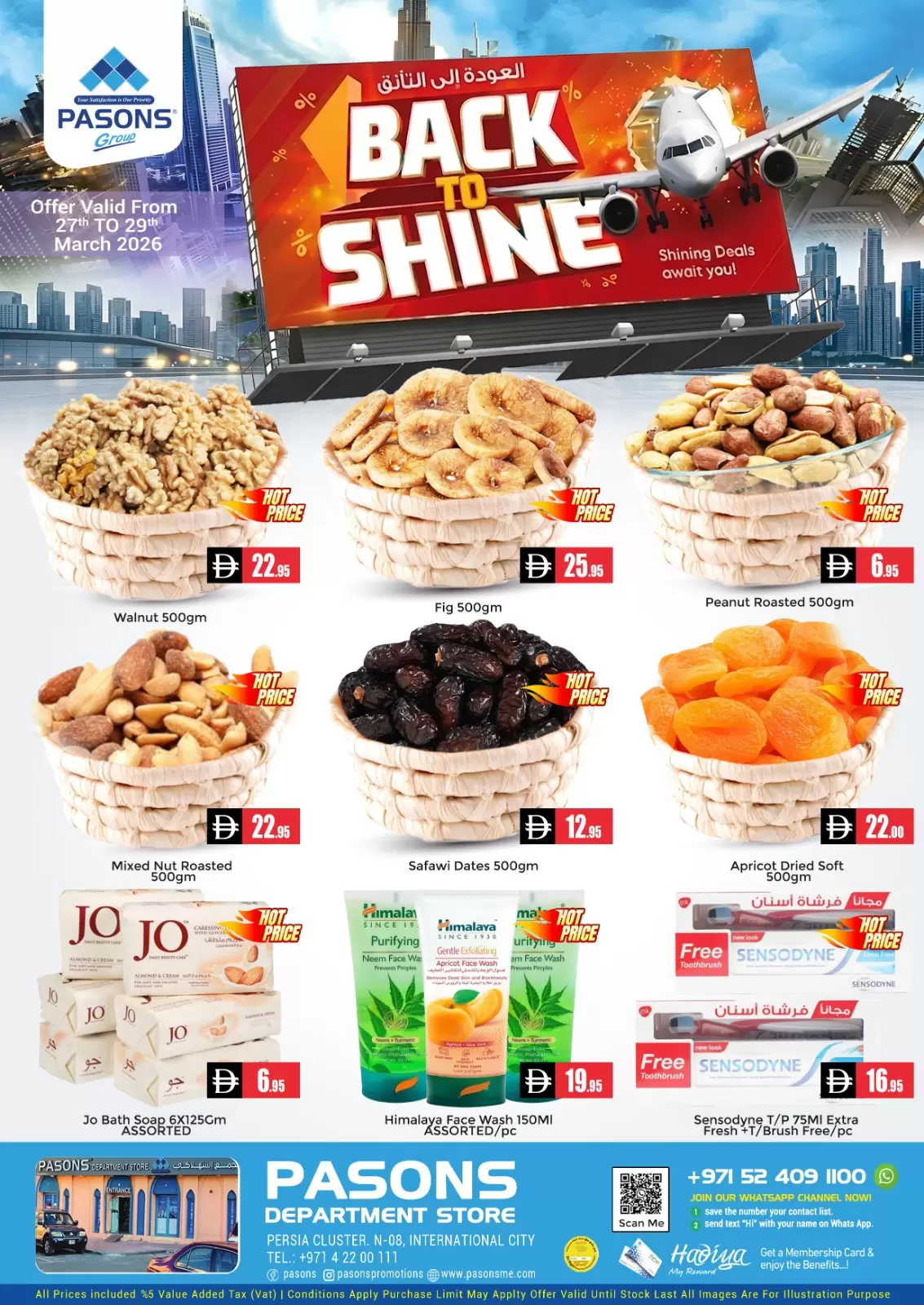 Offres supermarché Pasons Émirats arabes unis seulement dimanche 29 mars 2026 Back to Shine - Page 1