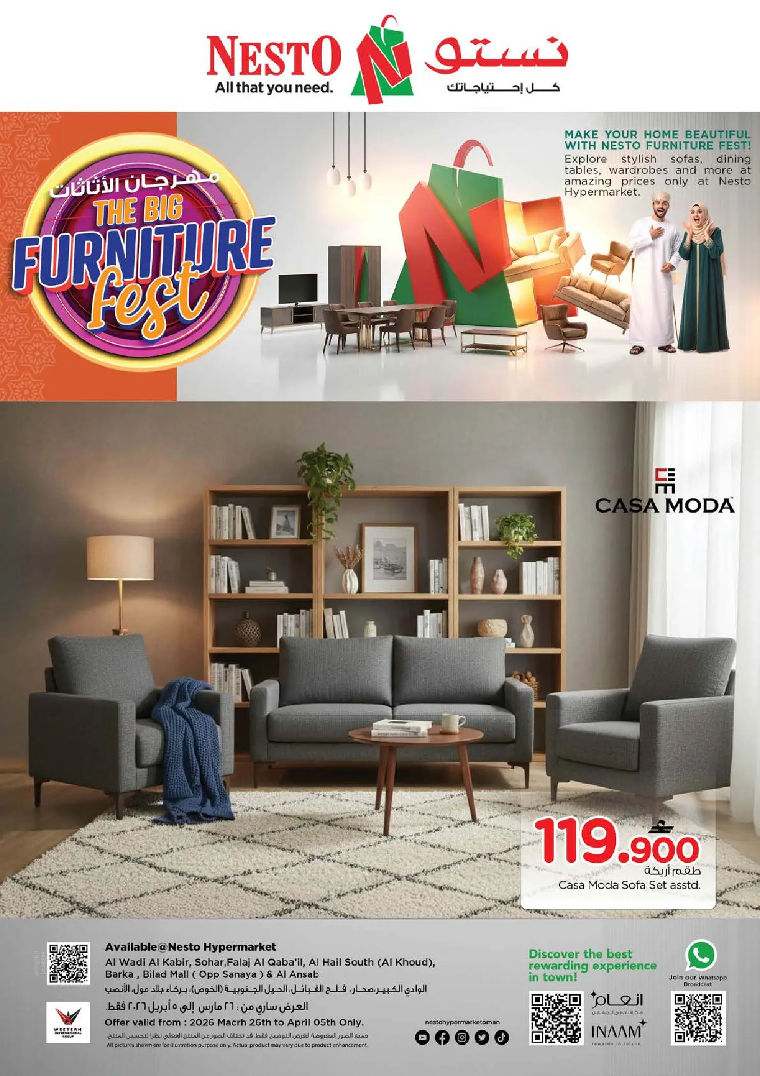 Nesto Oman offers from 26 March to 5 April 2026 Furniture Festival - Page 1