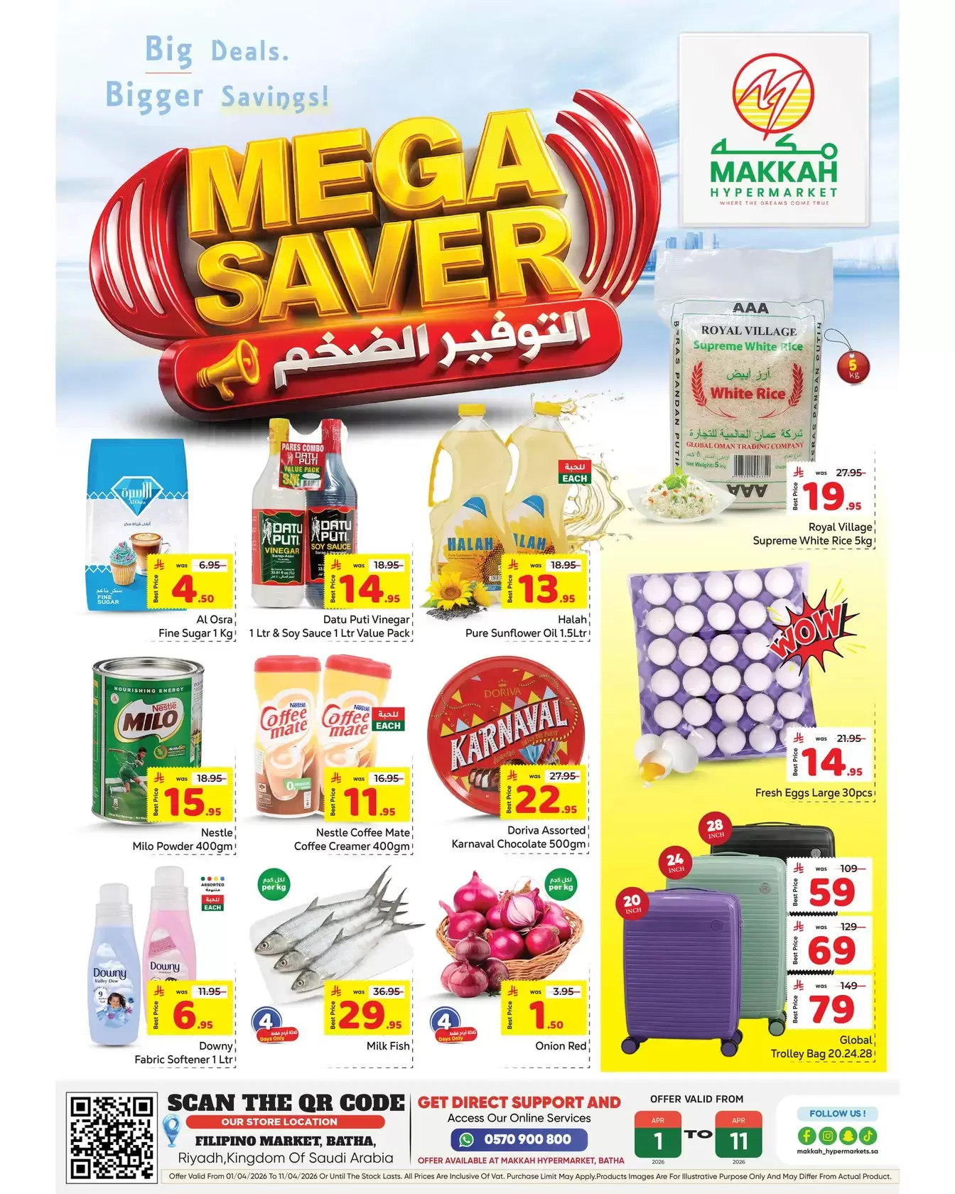 Ofertas de Makkah Hipermercados Arabia Saudita de 1 a 11 abril 2026 Ahorros masivos - Página 1