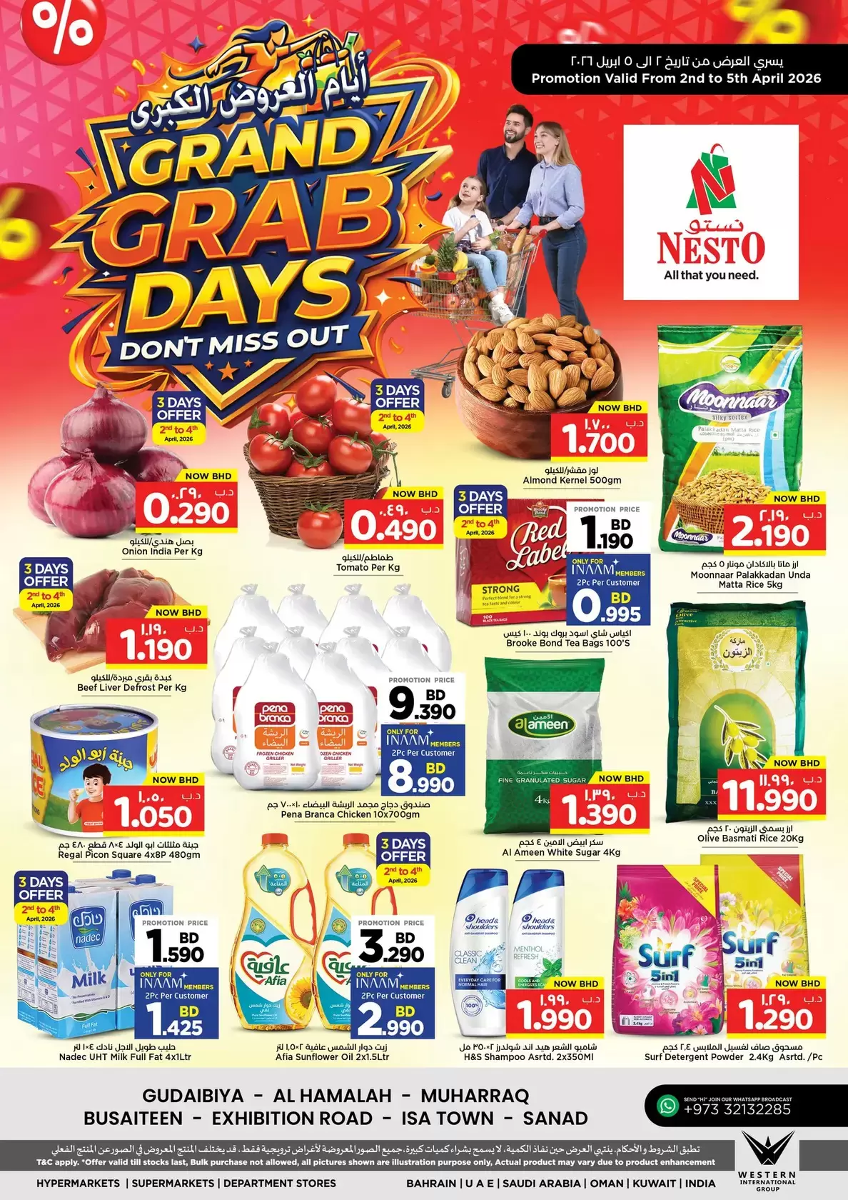 Nesto Hypermarkets Bahrain offers from 1 to 5 April 2026 Grand Grab Days - Page 1