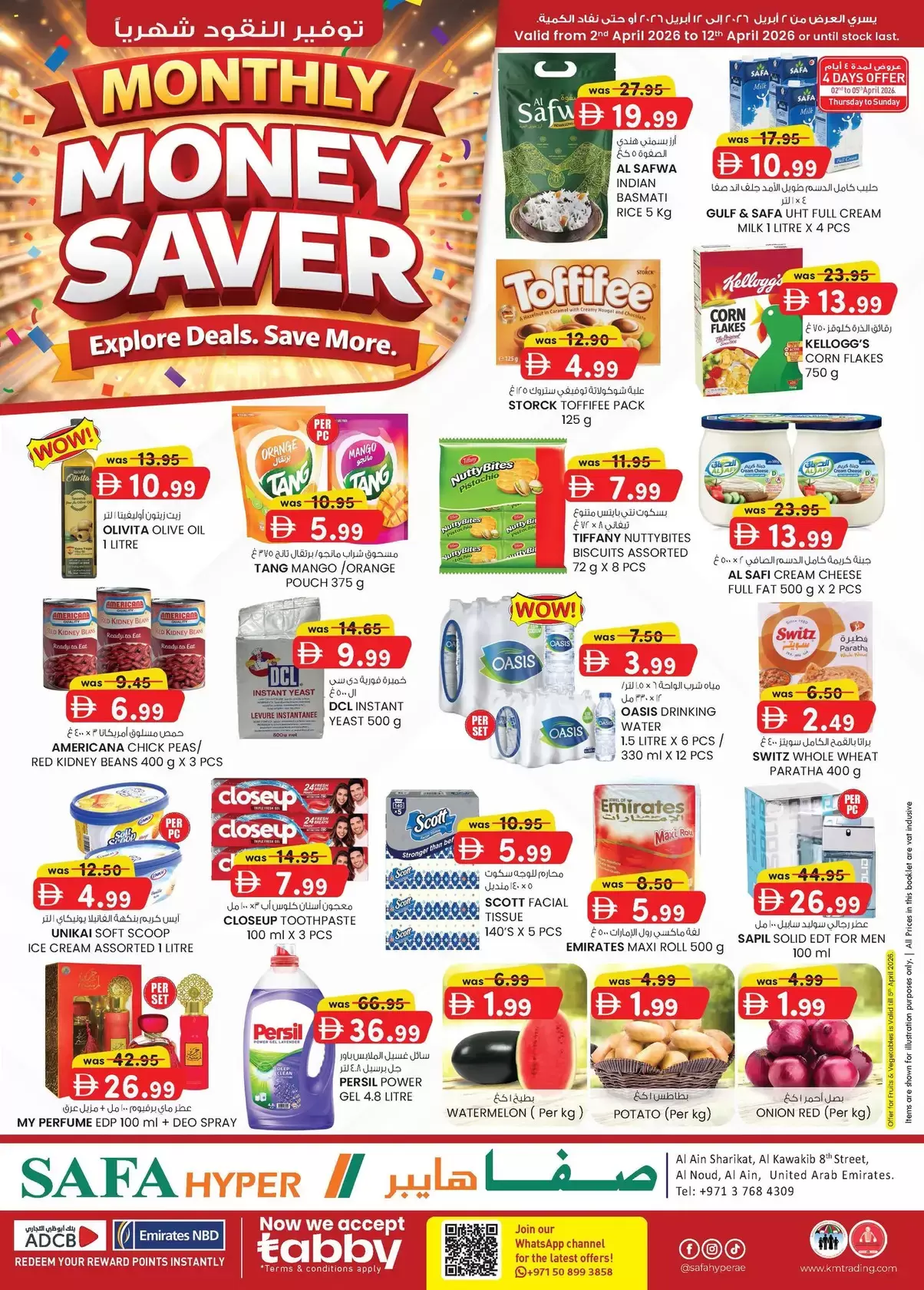 Ofertas de Hipermercado SAFA Al Ain de 2 a 12 abril 2026 Ahorrador de Dinero Mensual - Hipermercado SAFA - Emiratos Árabes Unidos - 2 abril 2026 – 12 abril 2026 - Página 1