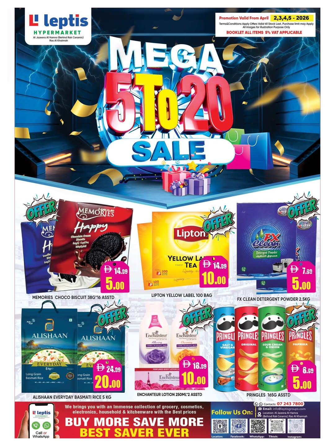 Ofertas de Hipermercado Leptis Ras Al Khaimah de 2 a 5 abril 2026 MEGAOFERTA - Página 1