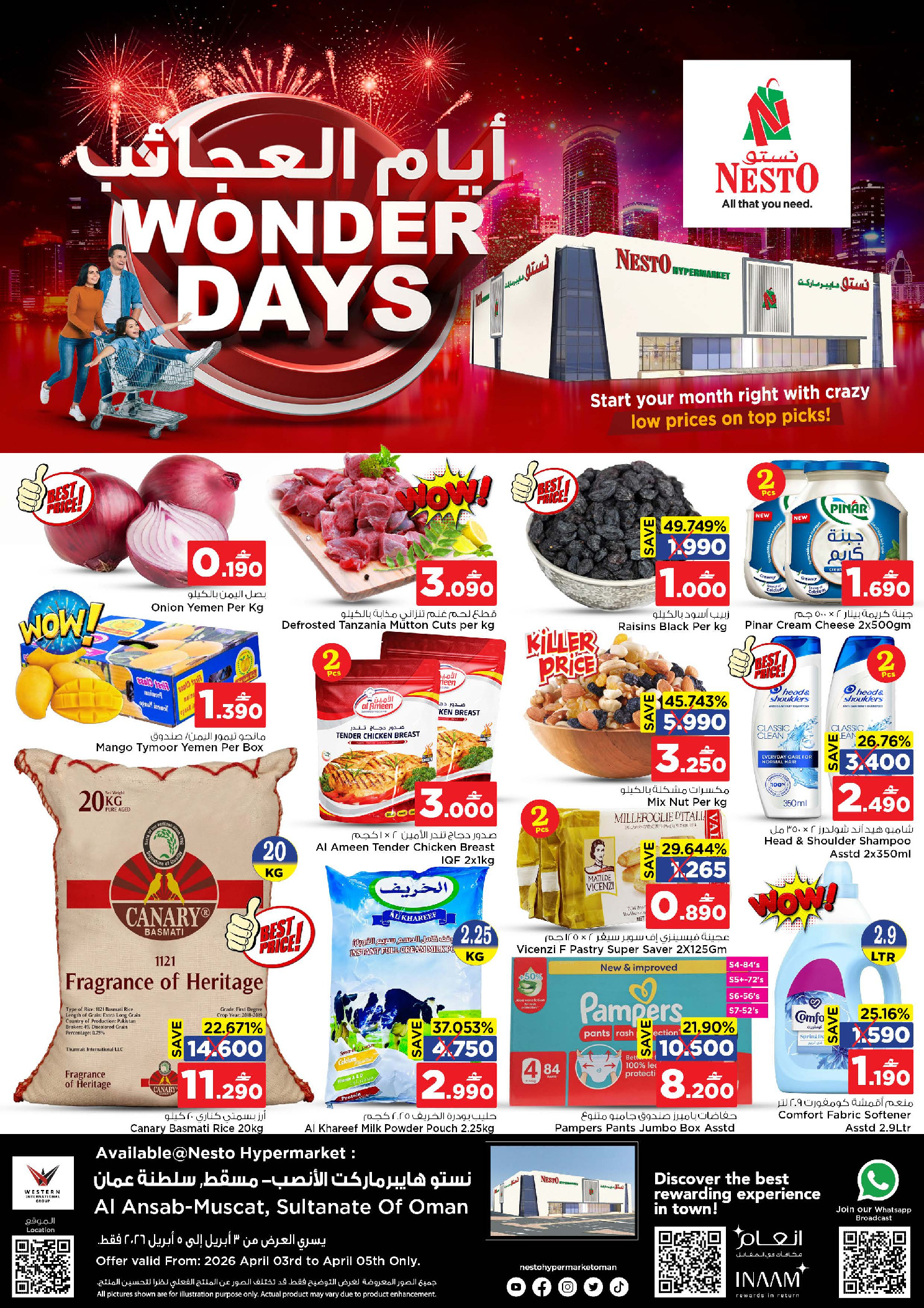 Nesto Oman offers in Muscat from 3 to 5 April 2026 Two Days Wonders - Page 1