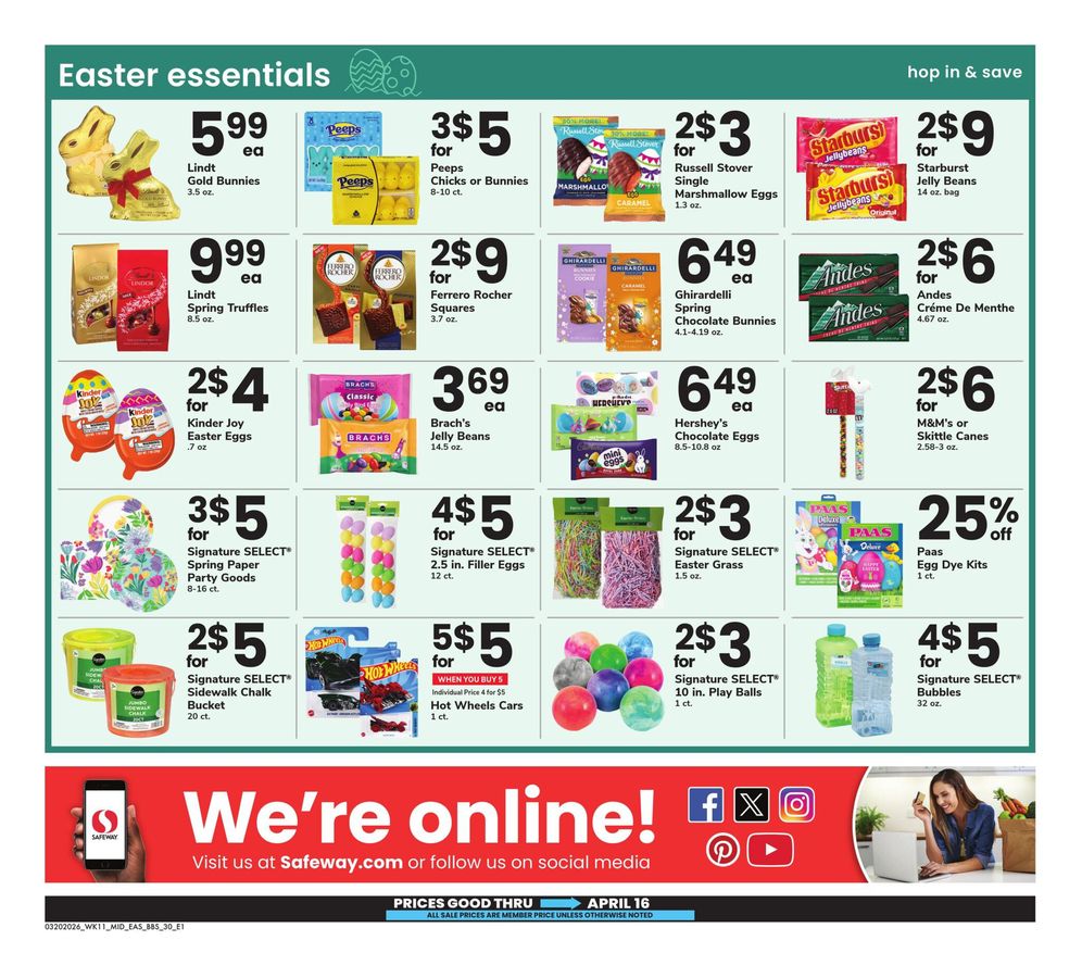 Offres Supermarché Safeway États-Unis de 20 mars à 16 avril 2026 LE GRAND LIVRE DE L'EPARGNE - Supermarché Safeway - États-Unis - 20 mars 2026 – 16 avril 2026 - Page 30