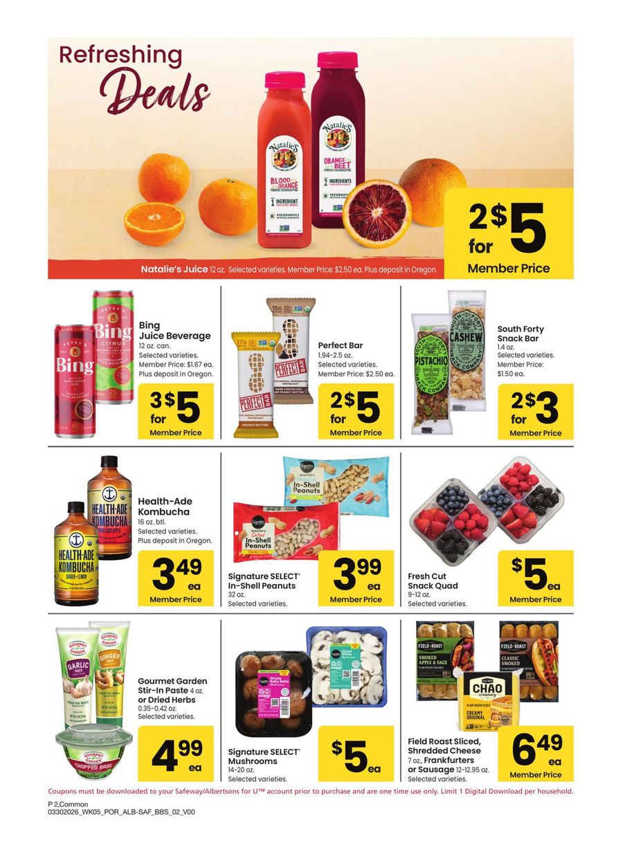 Offres Albertsons États-Unis Portland de 30 mars à 3 mai 2026 GRAND LIVRE DES ÉCONOMIES - Albertsons - États-Unis - 30 mars 2026 – 3 mai 2026 - Page 2