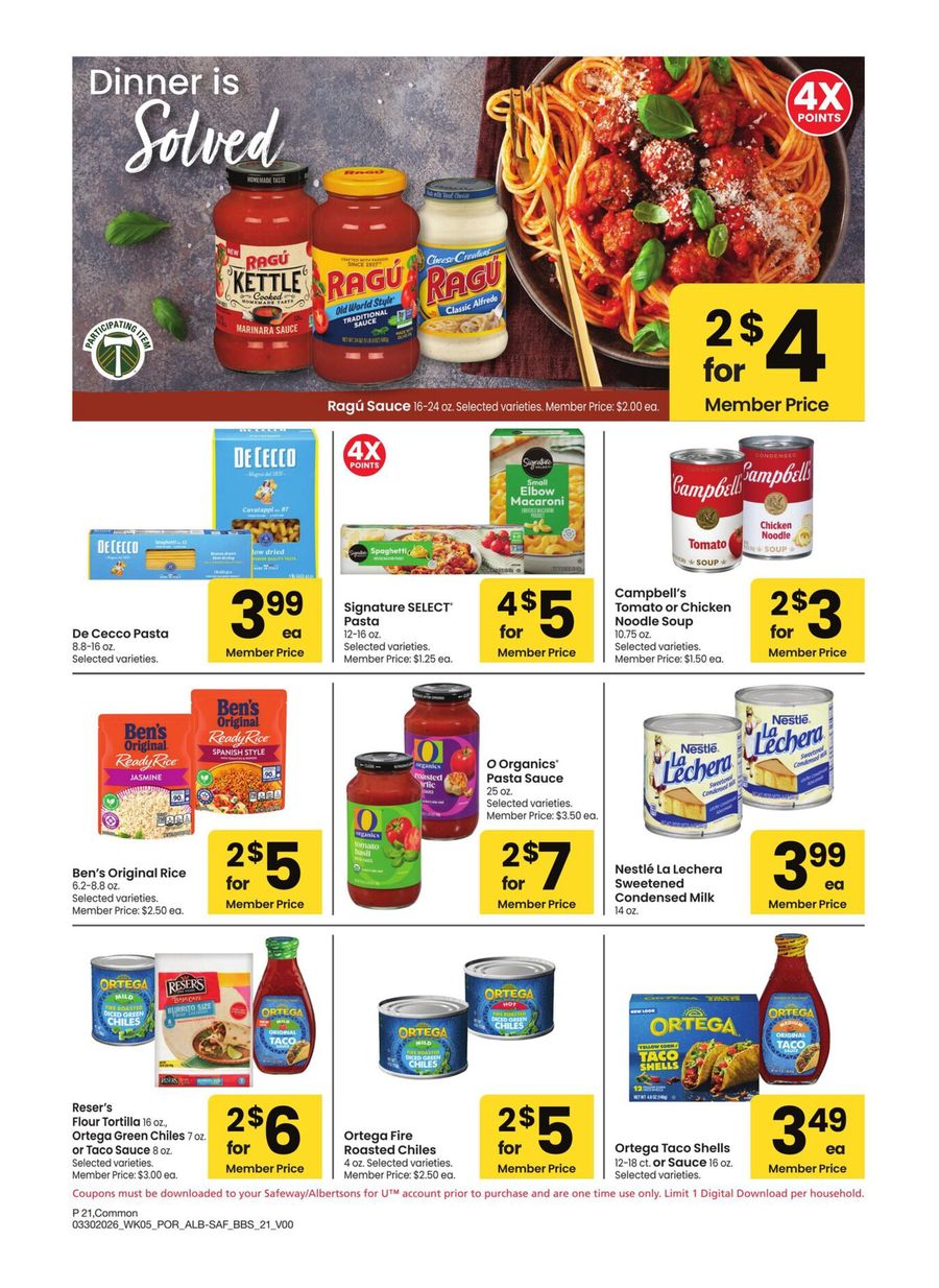Offres Albertsons États-Unis Portland de 30 mars à 3 mai 2026 GRAND LIVRE DES ÉCONOMIES - Albertsons - États-Unis - 30 mars 2026 – 3 mai 2026 - Page 21