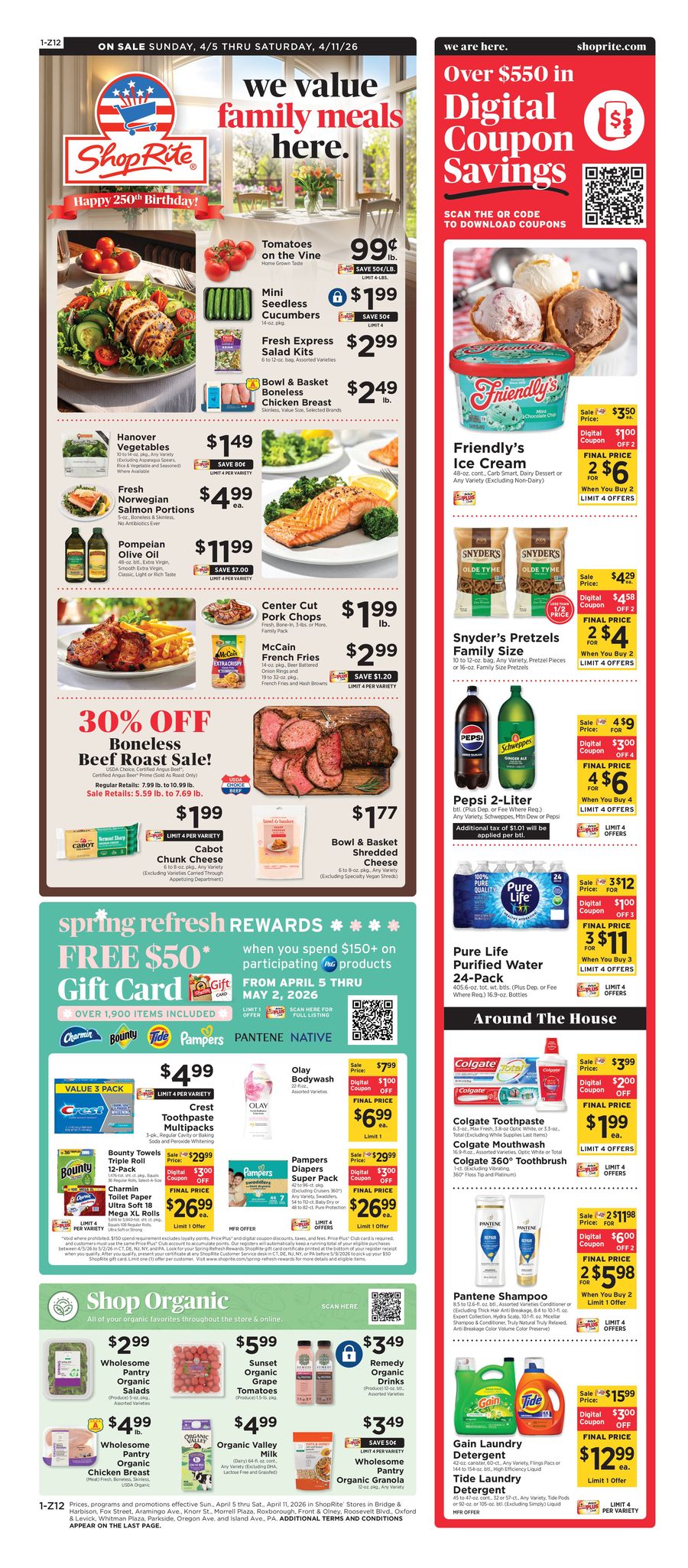 Offres ShopRite États-Unis de 2 à 11 avril 2026 Des offres spéciales pour vous - ShopRite - États-Unis - 2 avril 2026 – 11 avril 2026 - Page 1