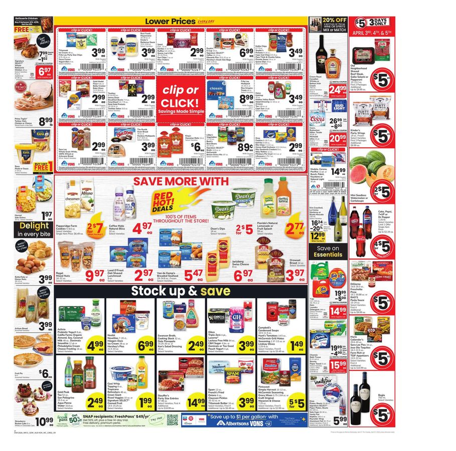 Vons Supermarket USA offers in Southwest from 1 to 7 April 2026 weekly Deals - Vons Supermarket - USA - 1 April 2026 – 7 April 2026 - Page 1