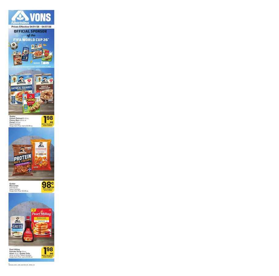 Vons Supermarket USA offers in Southwest from 1 to 7 April 2026 weekly Deals - Vons Supermarket - USA - 1 April 2026 – 7 April 2026 - Page 4