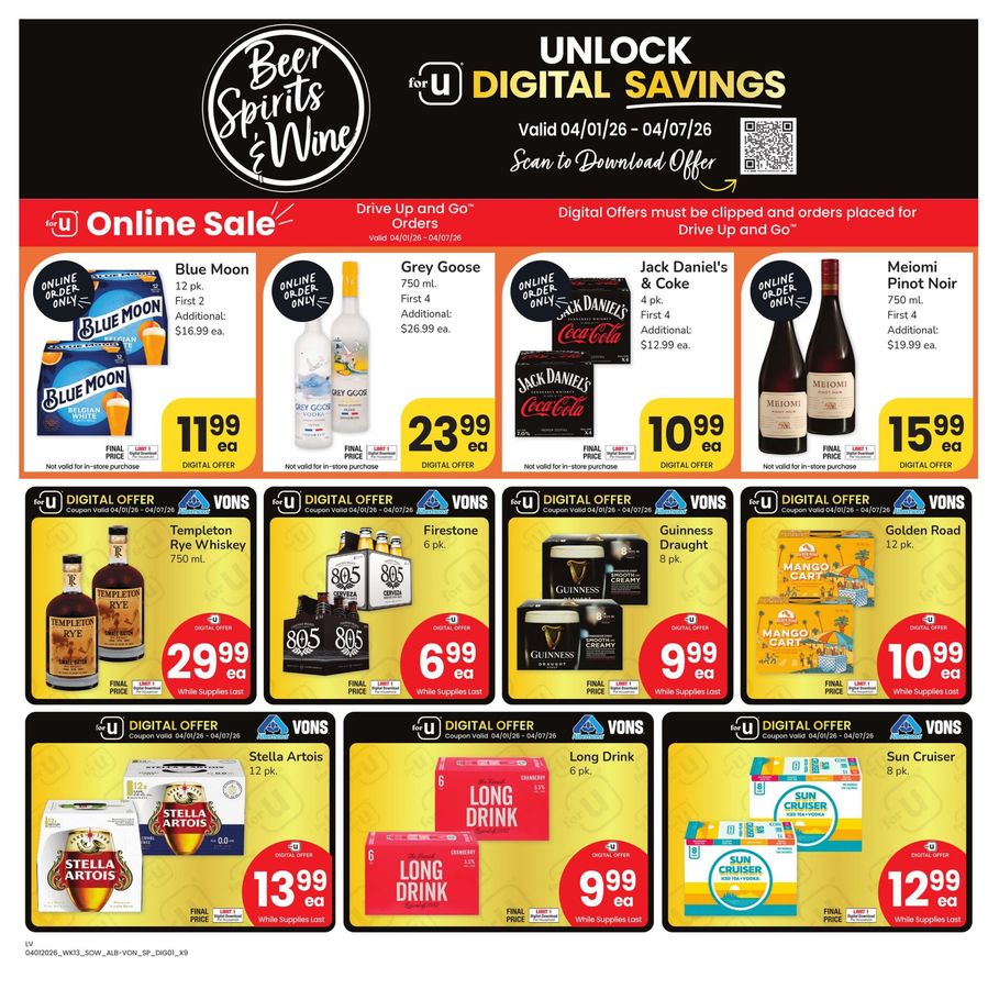 Vons Supermarket USA offers in Southwest from 1 to 7 April 2026 weekly Deals - Vons Supermarket - USA - 1 April 2026 – 7 April 2026 - Page 8