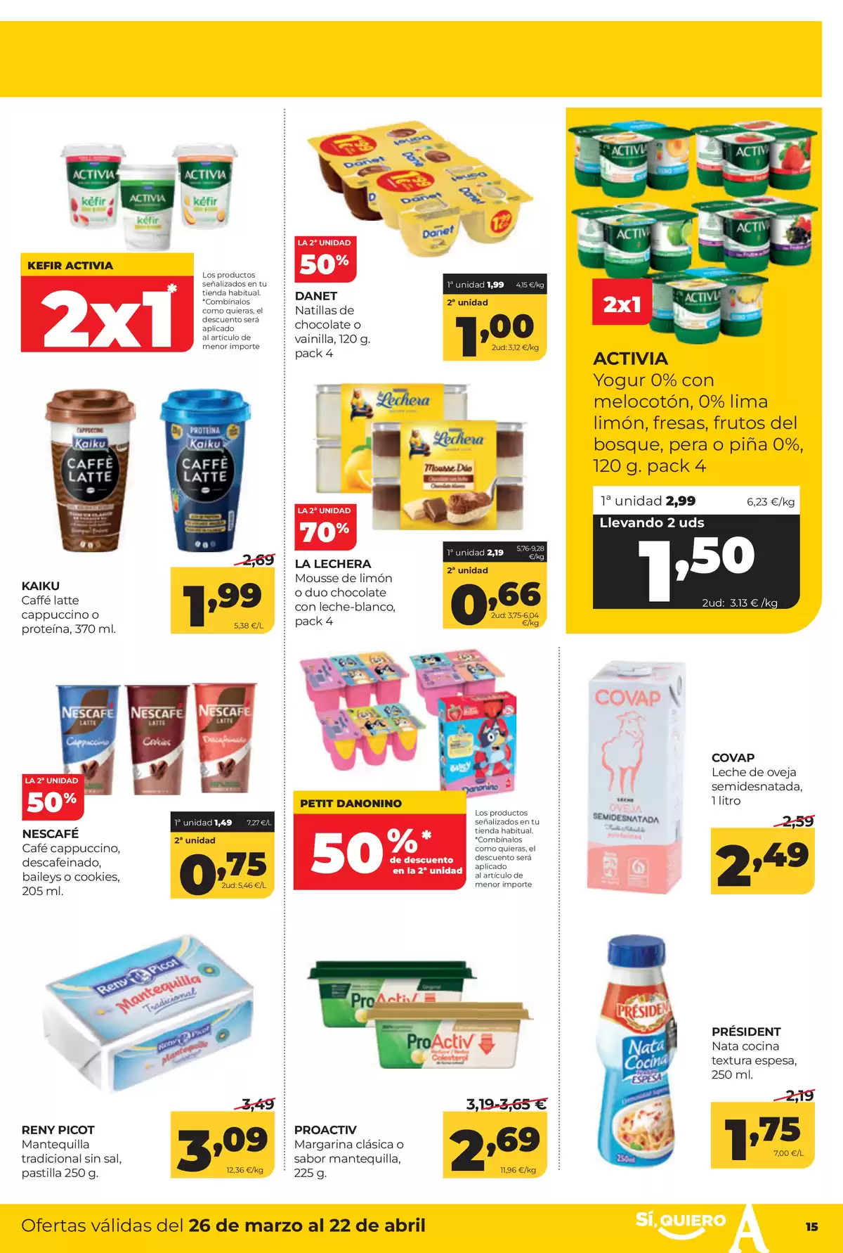 Offres ‎Supermarchés Alimerka‎ Espagne de 26 mars à 22 avril 2026 Catalogue d'offres mensuelles - ‎Supermarchés Alimerka‎ - Espagne - 26 mars 2026 – 22 avril 2026 - Page 15
