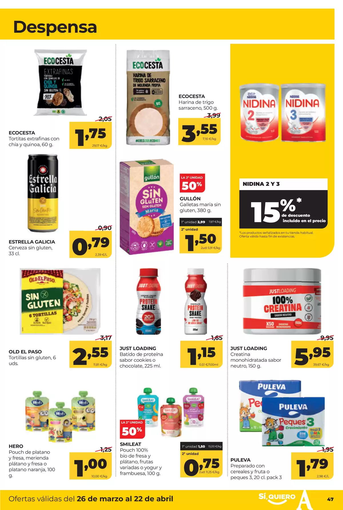 Offres ‎Supermarchés Alimerka‎ Espagne de 26 mars à 22 avril 2026 Catalogue d'offres mensuelles - ‎Supermarchés Alimerka‎ - Espagne - 26 mars 2026 – 22 avril 2026 - Page 37