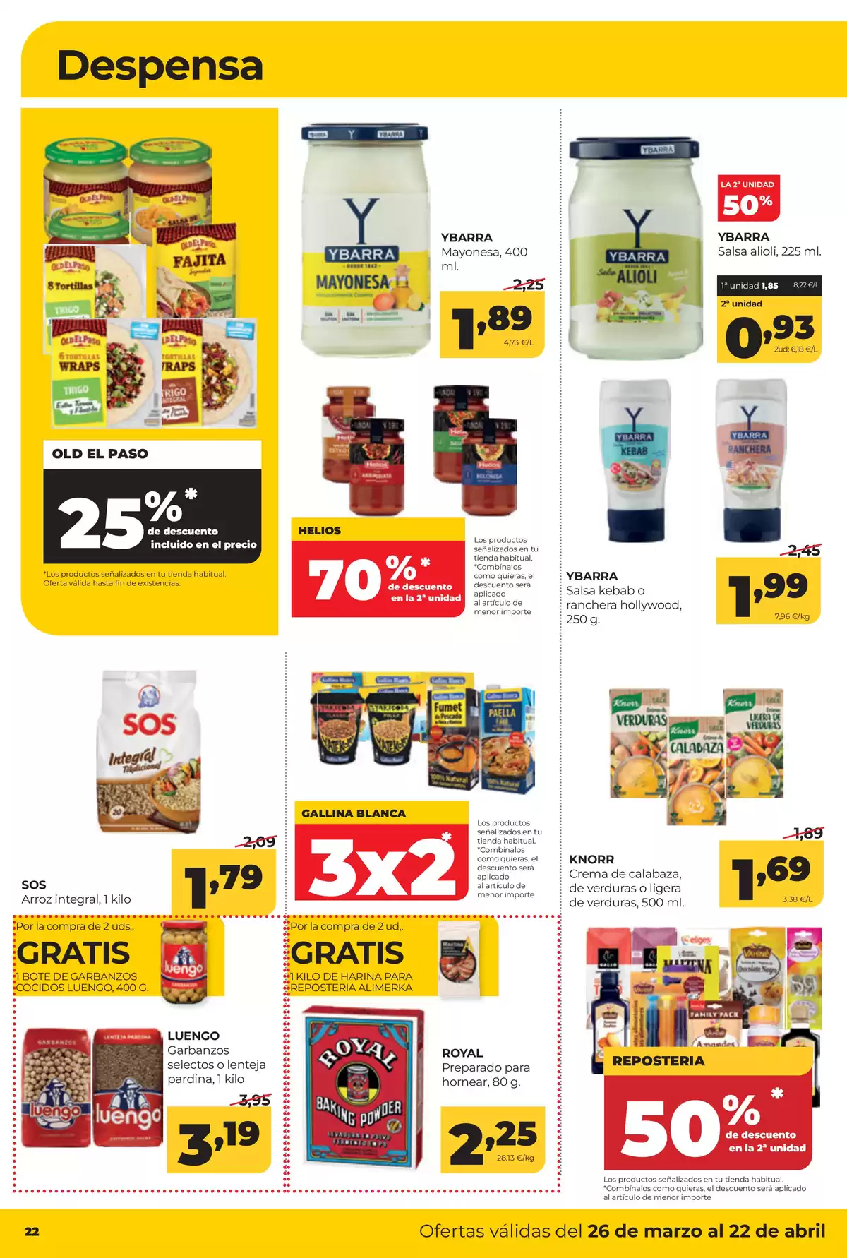 Offres ‎Supermarchés Alimerka‎ Espagne de 26 mars à 22 avril 2026 Catalogue d'offres mensuelles - ‎Supermarchés Alimerka‎ - Espagne - 26 mars 2026 – 22 avril 2026 - Page 22