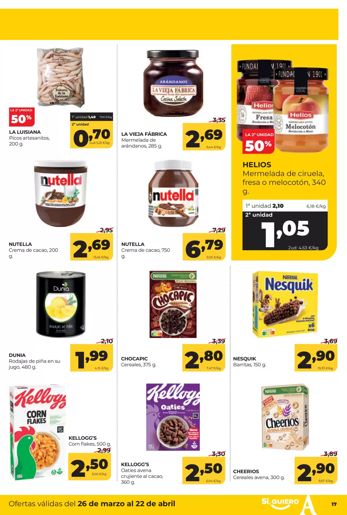 Offres ‎Supermarchés Alimerka‎ Espagne de 26 mars à 22 avril 2026 Catalogue d'offres mensuelles - ‎Supermarchés Alimerka‎ - Espagne - 26 mars 2026 – 22 avril 2026 - Page 17