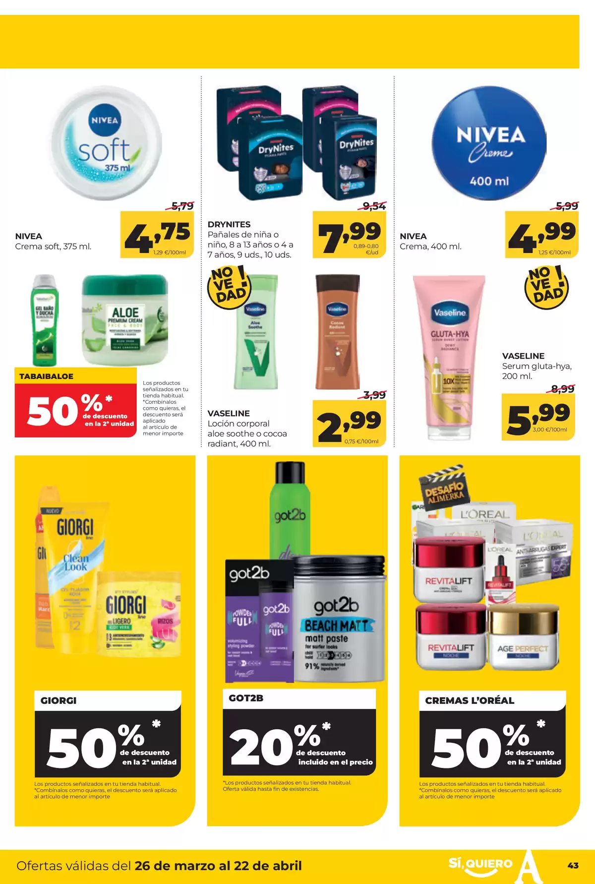Offres ‎Supermarchés Alimerka‎ Espagne de 26 mars à 22 avril 2026 Catalogue d'offres mensuelles - ‎Supermarchés Alimerka‎ - Espagne - 26 mars 2026 – 22 avril 2026 - Page 45