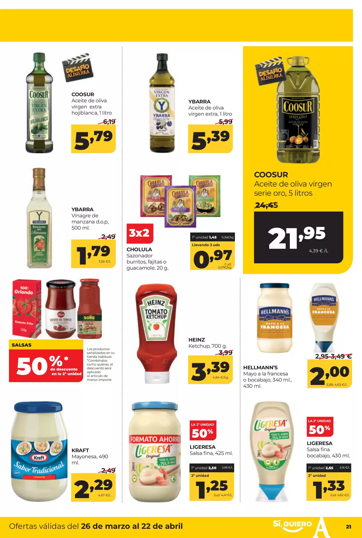 Offres ‎Supermarchés Alimerka‎ Espagne de 26 mars à 22 avril 2026 Catalogue d'offres mensuelles - ‎Supermarchés Alimerka‎ - Espagne - 26 mars 2026 – 22 avril 2026 - Page 21