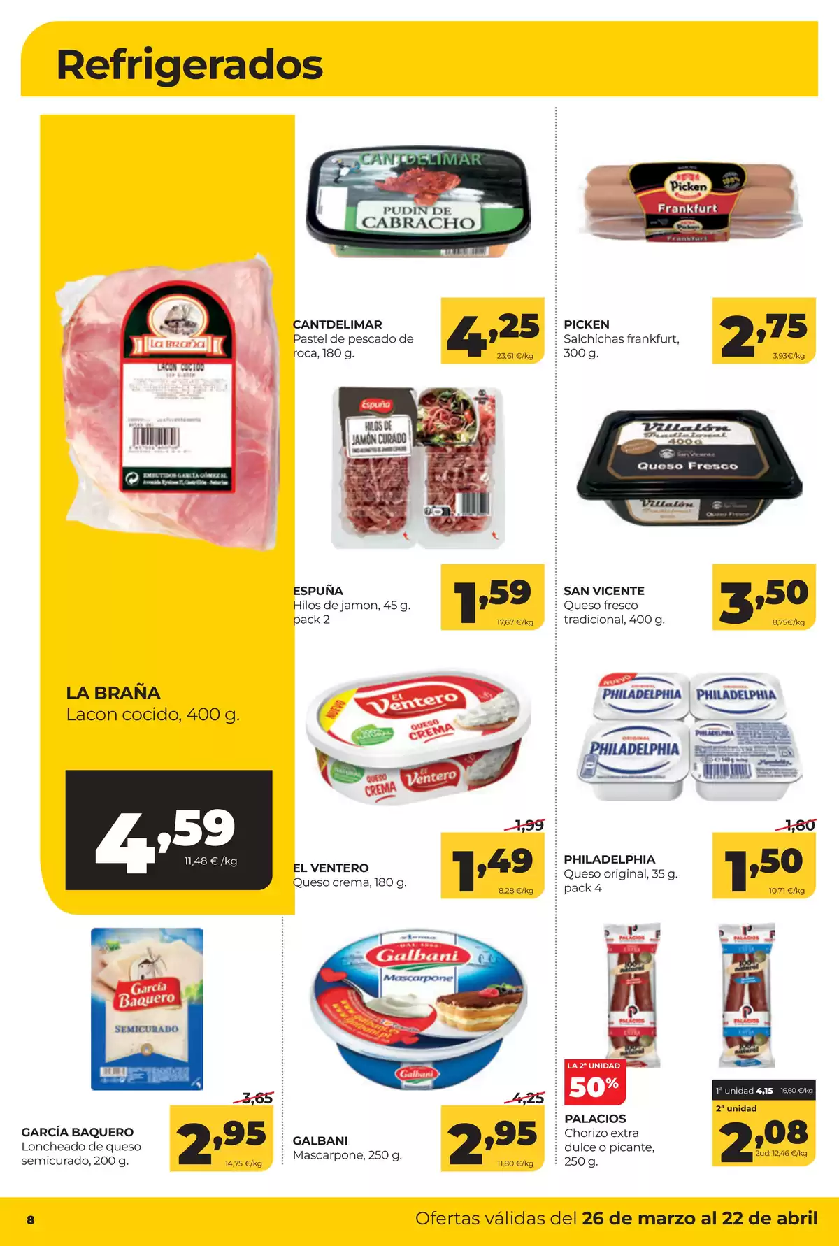 Offres ‎Supermarchés Alimerka‎ Espagne de 26 mars à 22 avril 2026 Catalogue d'offres mensuelles - ‎Supermarchés Alimerka‎ - Espagne - 26 mars 2026 – 22 avril 2026 - Page 8