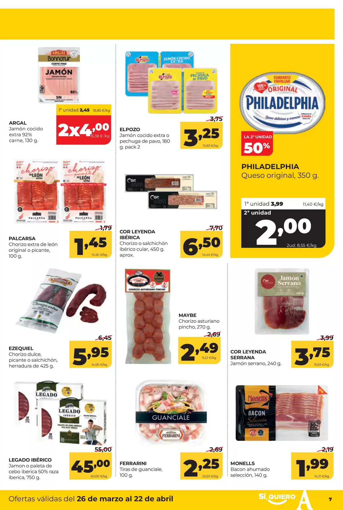 Offres ‎Supermarchés Alimerka‎ Espagne de 26 mars à 22 avril 2026 Catalogue d'offres mensuelles - ‎Supermarchés Alimerka‎ - Espagne - 26 mars 2026 – 22 avril 2026 - Page 7
