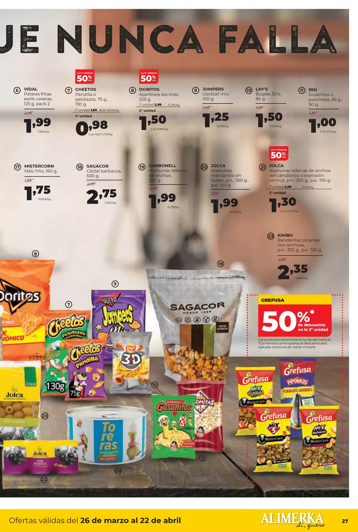 Offres ‎Supermarchés Alimerka‎ Espagne de 26 mars à 22 avril 2026 Catalogue d'offres mensuelles - ‎Supermarchés Alimerka‎ - Espagne - 26 mars 2026 – 22 avril 2026 - Page 27
