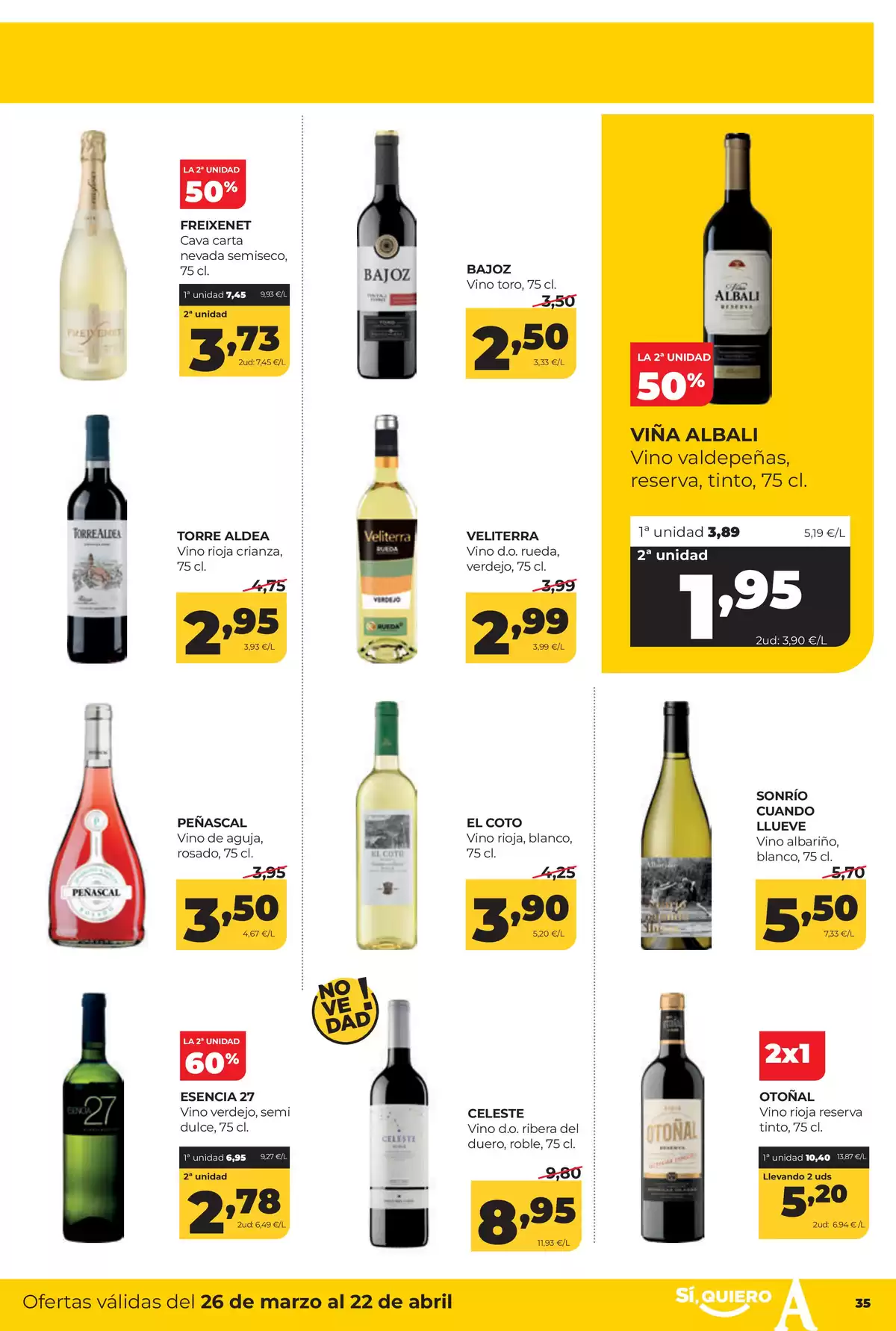 Offres ‎Supermarchés Alimerka‎ Espagne de 26 mars à 22 avril 2026 Catalogue d'offres mensuelles - ‎Supermarchés Alimerka‎ - Espagne - 26 mars 2026 – 22 avril 2026 - Page 36