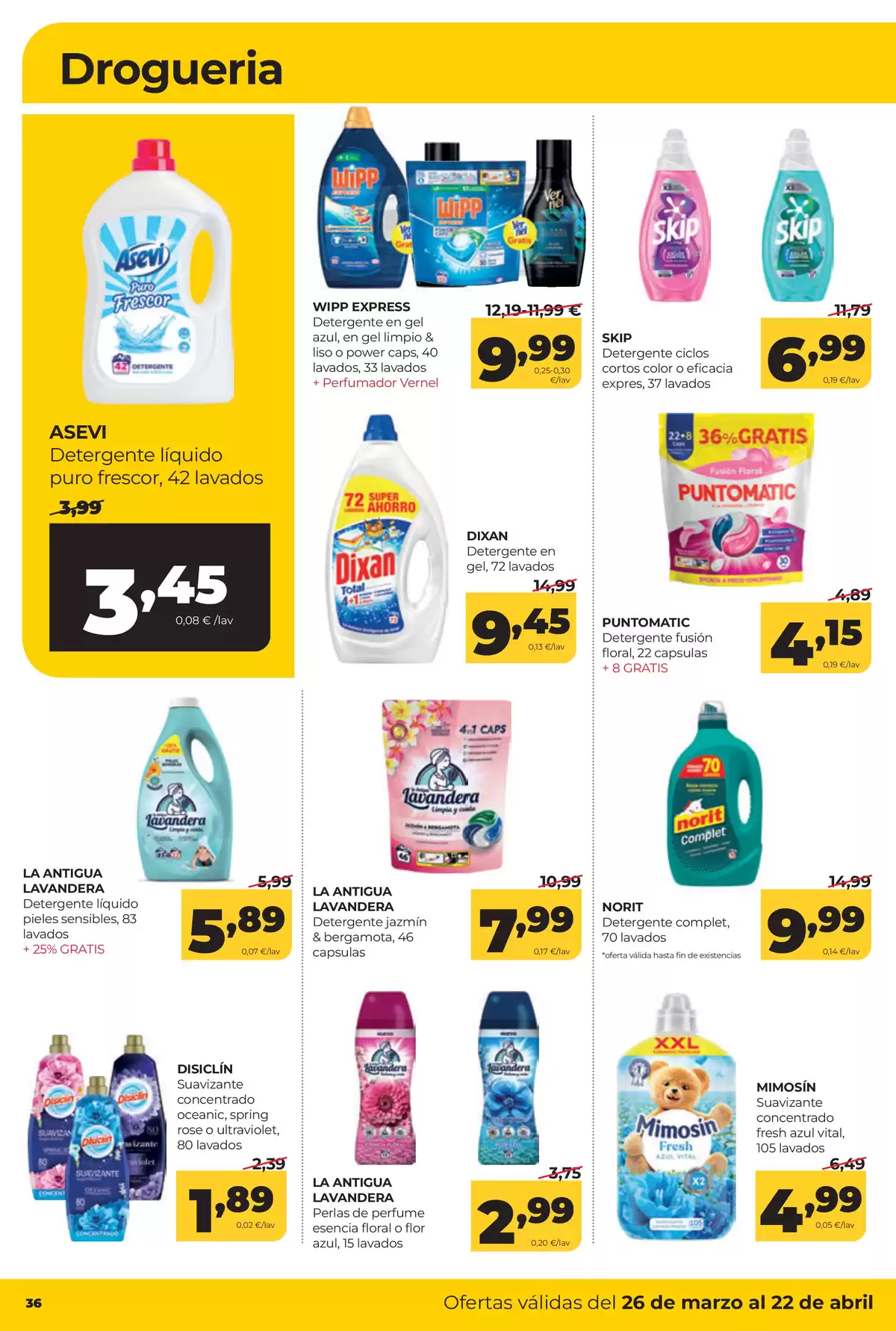 Offres ‎Supermarchés Alimerka‎ Espagne de 26 mars à 22 avril 2026 Catalogue d'offres mensuelles - ‎Supermarchés Alimerka‎ - Espagne - 26 mars 2026 – 22 avril 2026 - Page 38