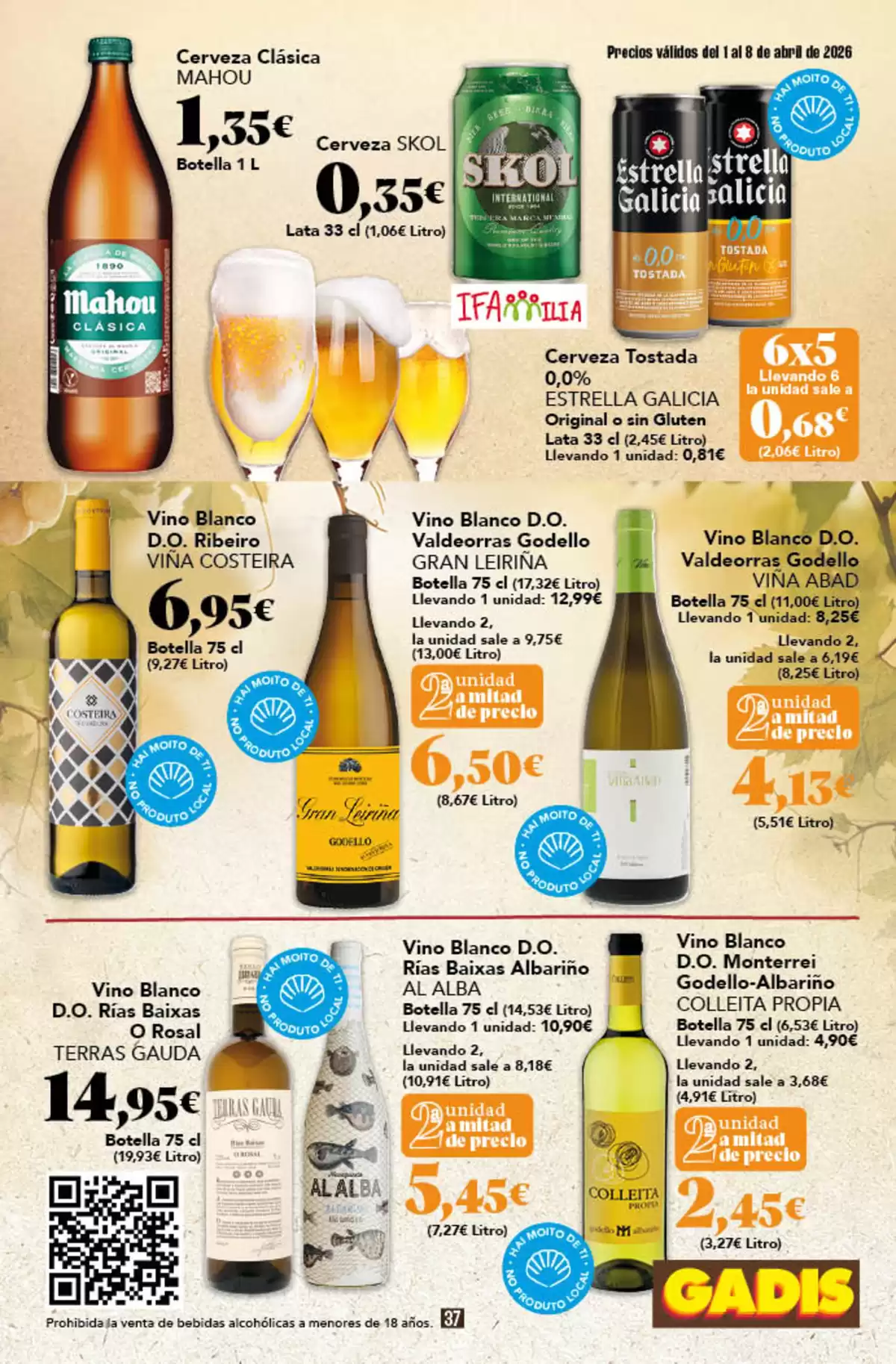 Offres GADIS Supermarché Espagne de 1 à 8 avril 2026 Nouveaux prix - GADIS - Espagne - 1 avril 2026 – 8 avril 2026 - Page 37