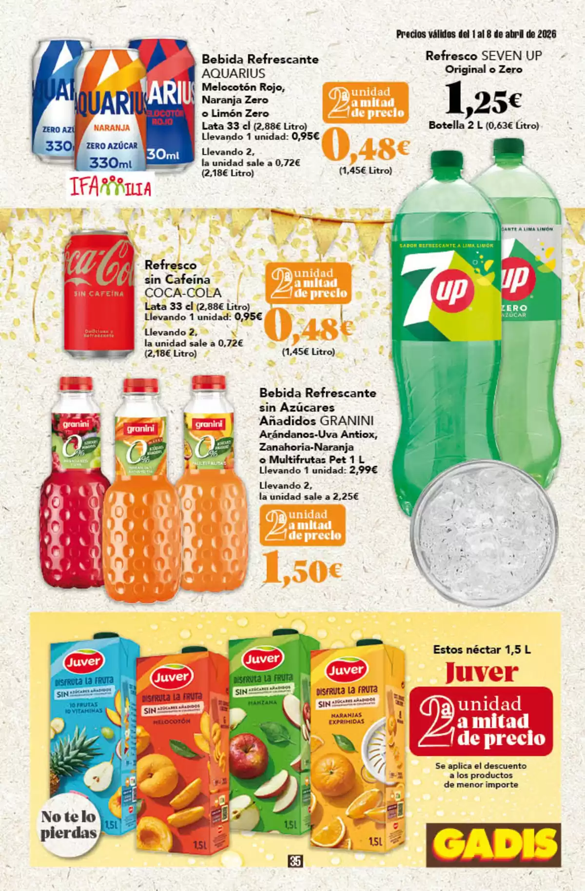 Offres GADIS Supermarché Espagne de 1 à 8 avril 2026 Nouveaux prix - GADIS - Espagne - 1 avril 2026 – 8 avril 2026 - Page 35
