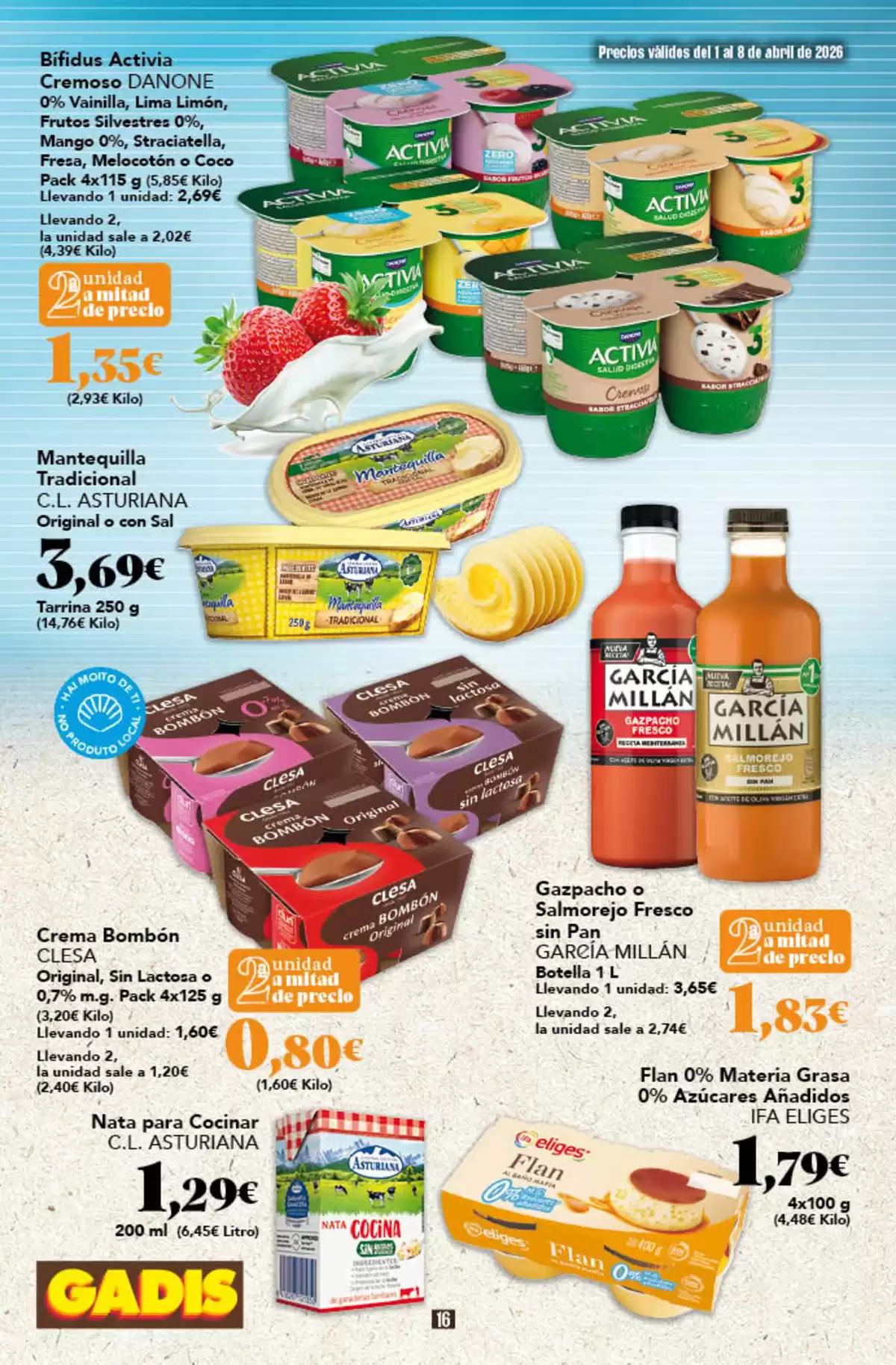 Offres GADIS Supermarché Espagne de 1 à 8 avril 2026 Nouveaux prix - GADIS - Espagne - 1 avril 2026 – 8 avril 2026 - Page 16