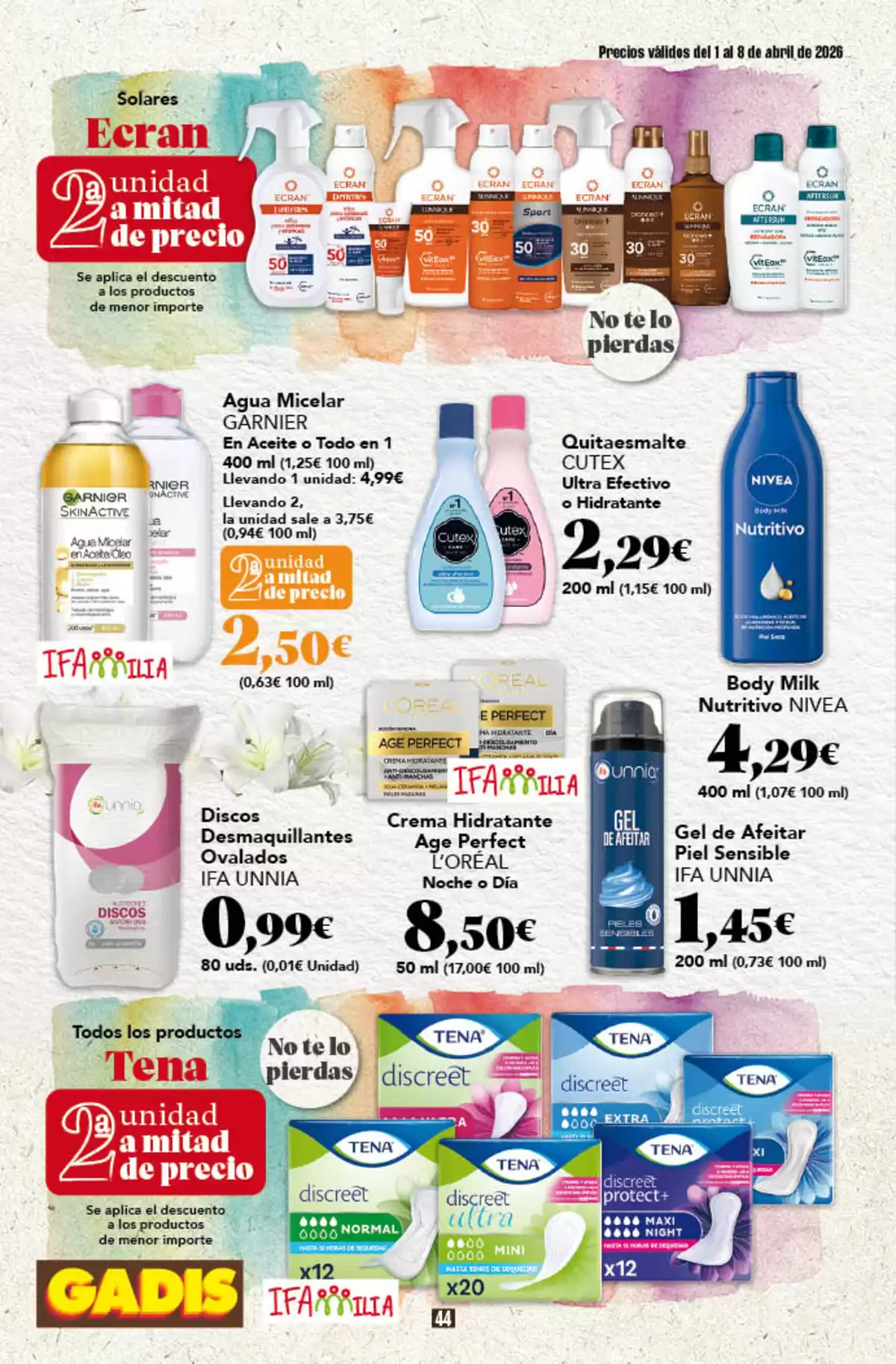 Offres GADIS Supermarché Espagne de 1 à 8 avril 2026 Nouveaux prix - GADIS - Espagne - 1 avril 2026 – 8 avril 2026 - Page 44